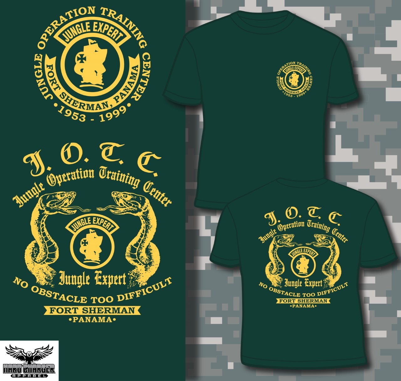 Ft. Sherman Jungle Operations Training Center Panama JOTC Jungle School T-shirt