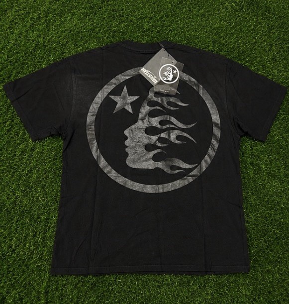 Hellstar Black Graphic Logo Print Crew Neck Short Sleeve T-Shirt Men’s S