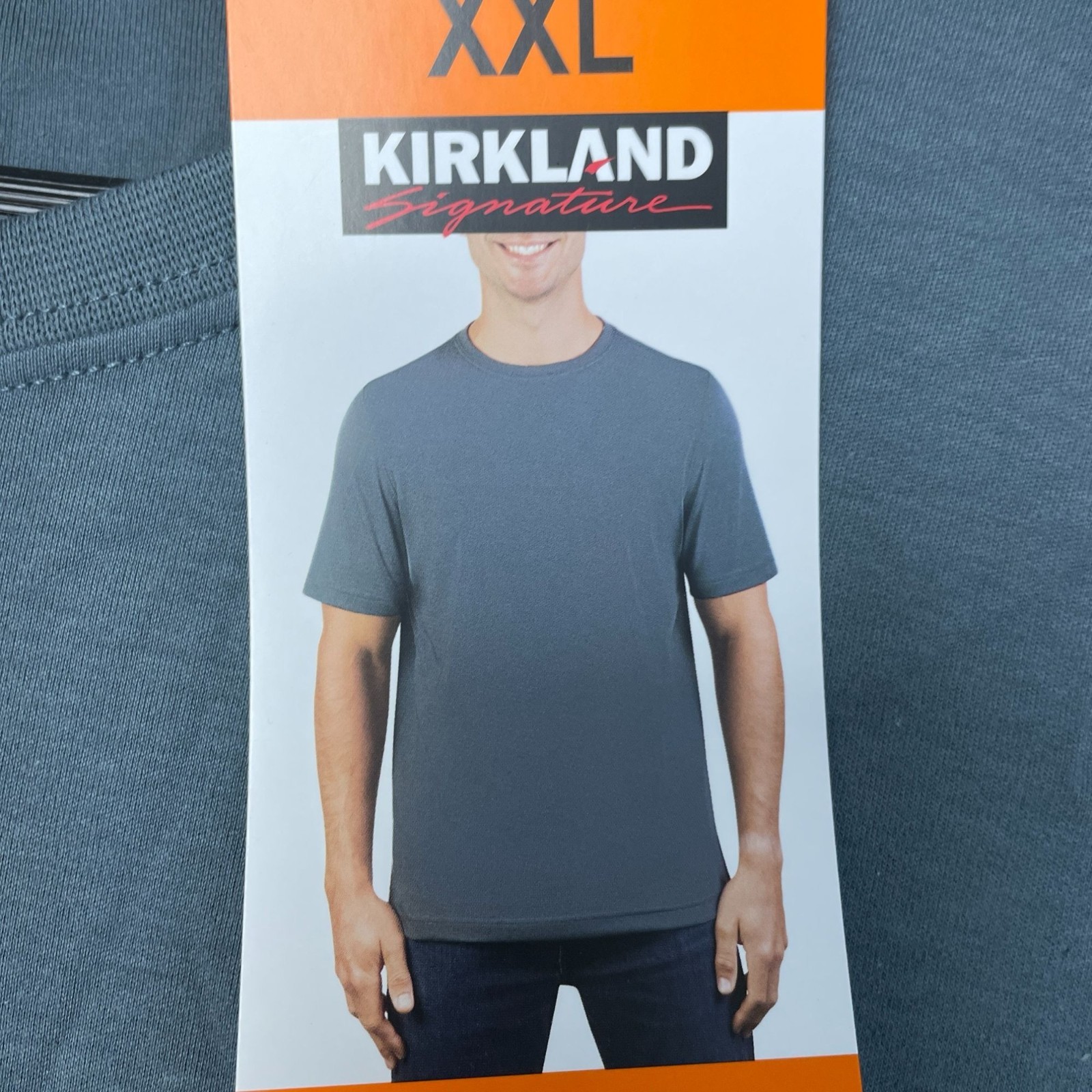 Kirkland Signature Men’s XXL Blue Pima Cotton Crewneck T-Shirt K1369