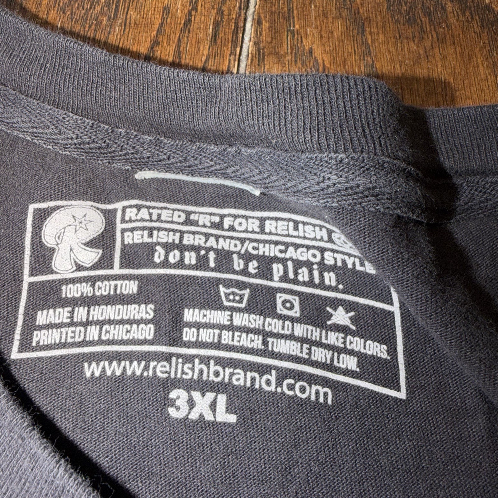 Relish Brand Men’s Black No Ketchup Ever Hotdog Cowgirl T Shirt Chicago 3XL READ