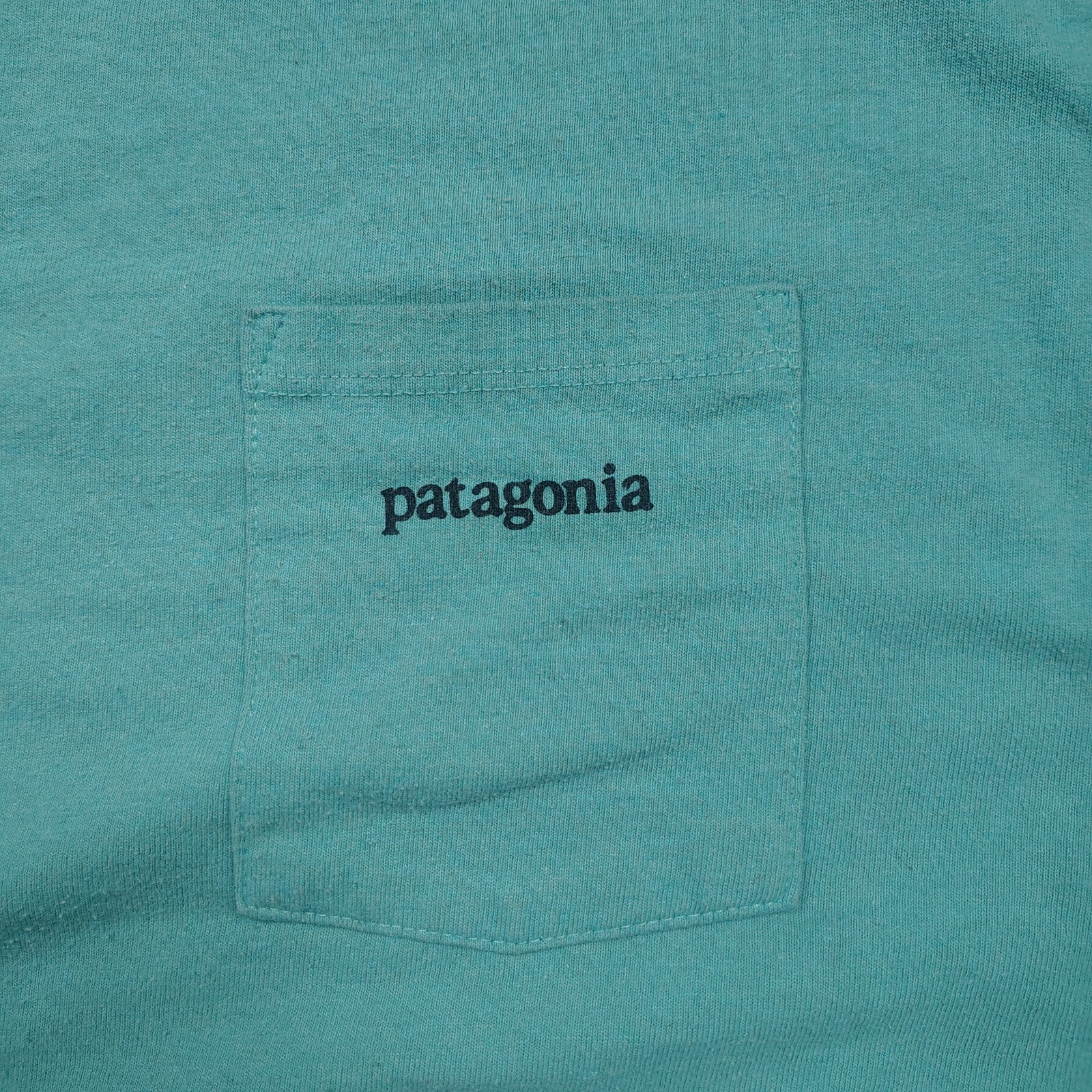 PATAGONIA Pocket Shirt Men S Blue Mountain Range Graphic Logo Outdoors Hiking