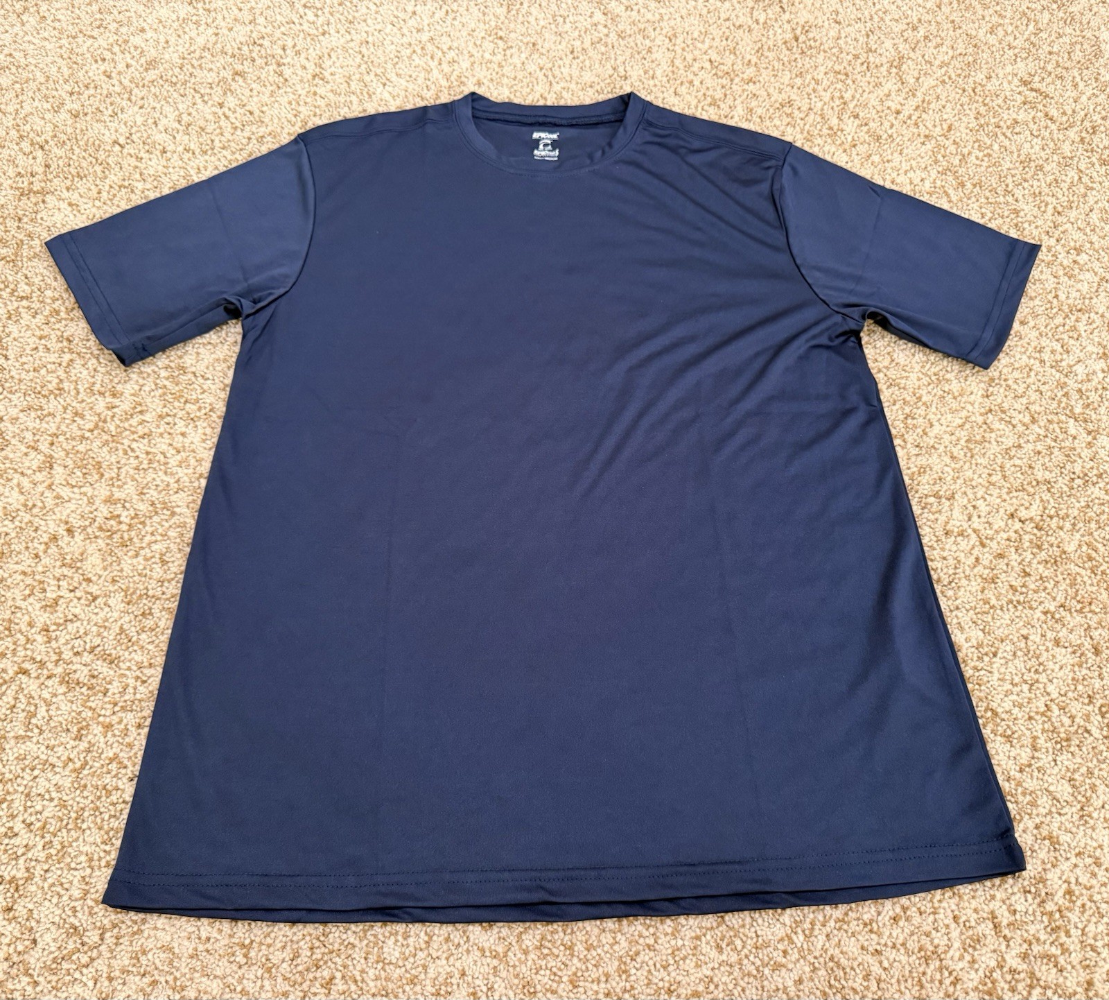 Epic Cool Performance Dry Fit Adult Short Sleeve T-Shirt Size Medium Navy Blue