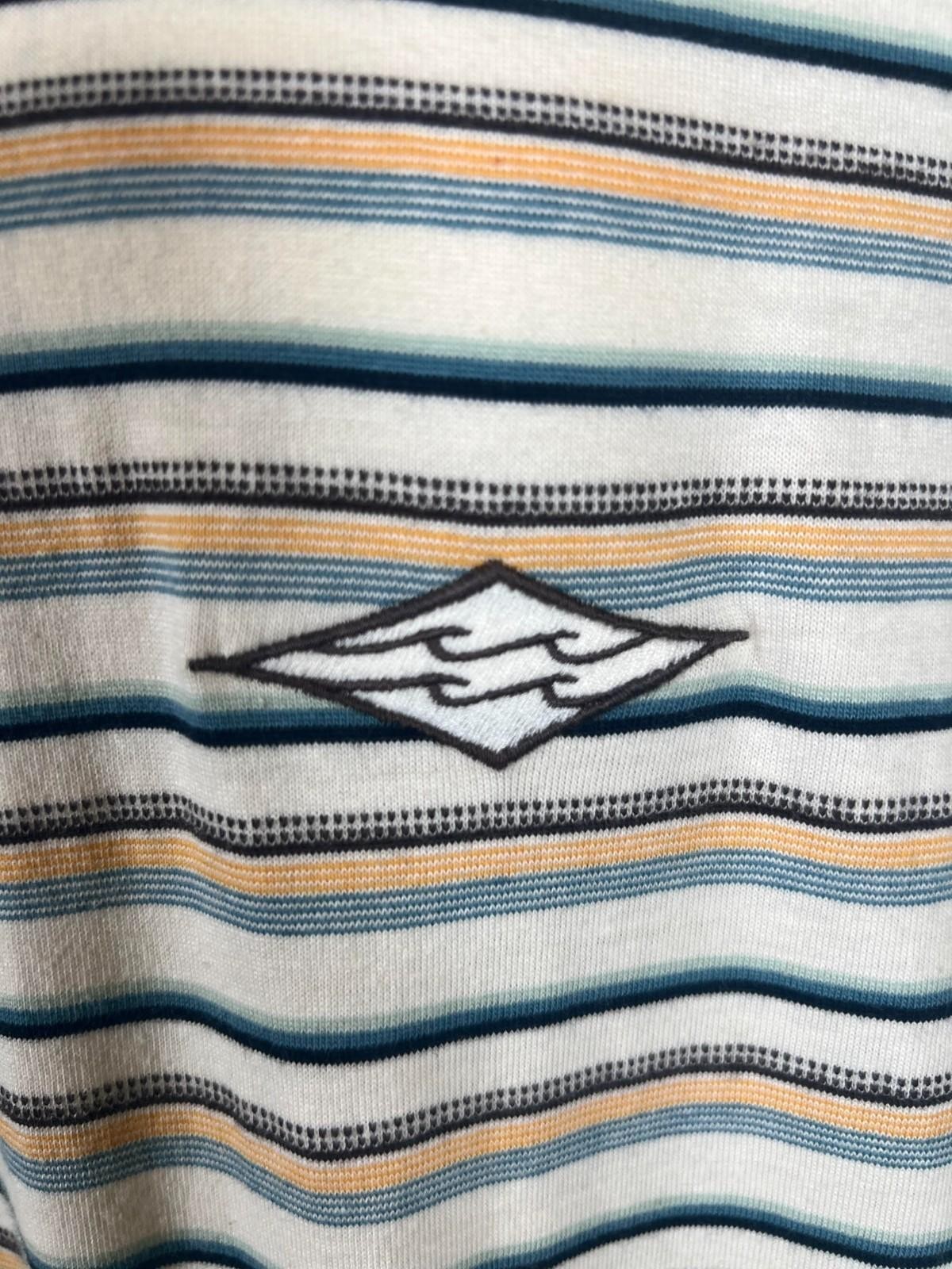 Billabong Men’s Cream T-Shirt Horizontal Striped Baxter Tee S/S (S17)