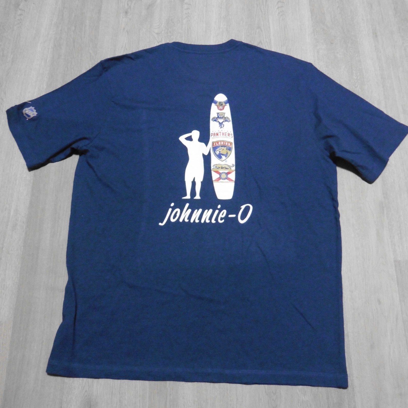 Johnnie-O Men’s M Florida Panthers NHL Crew T-Shirt Heather Twilight SS Flawed