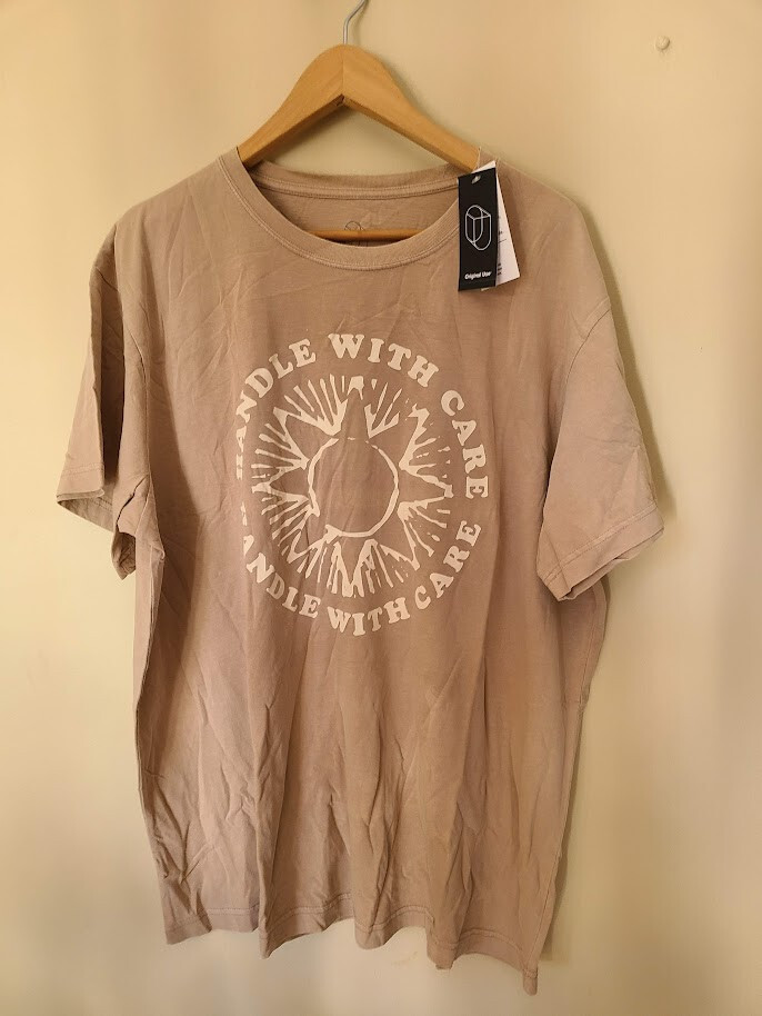 Original Use Handle with Care T-Shirt, Size L, Cotton