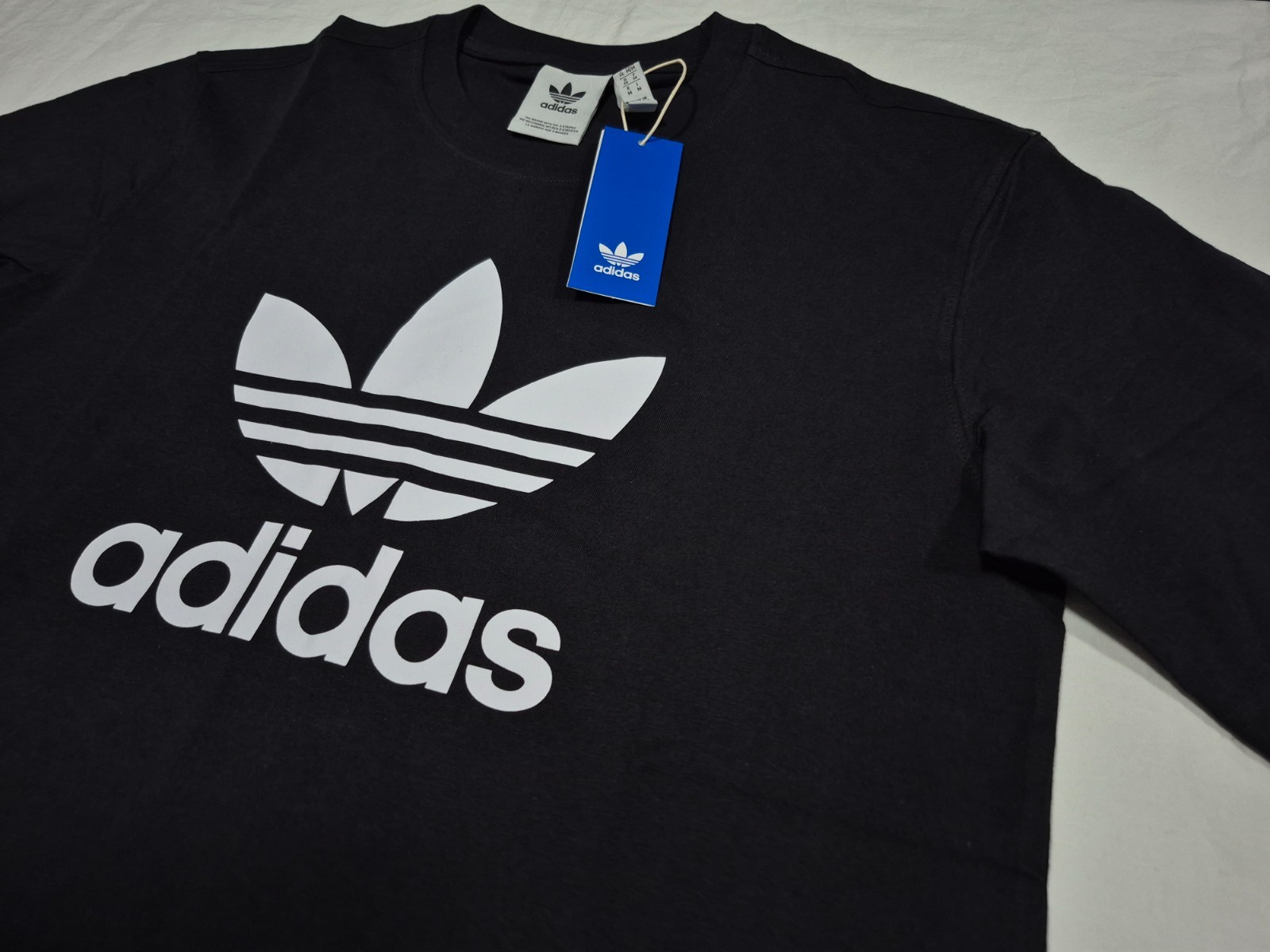 Adidas Classic Cotton Originals Men’s T-Shirt Trefoil Logo Black-White IU2364