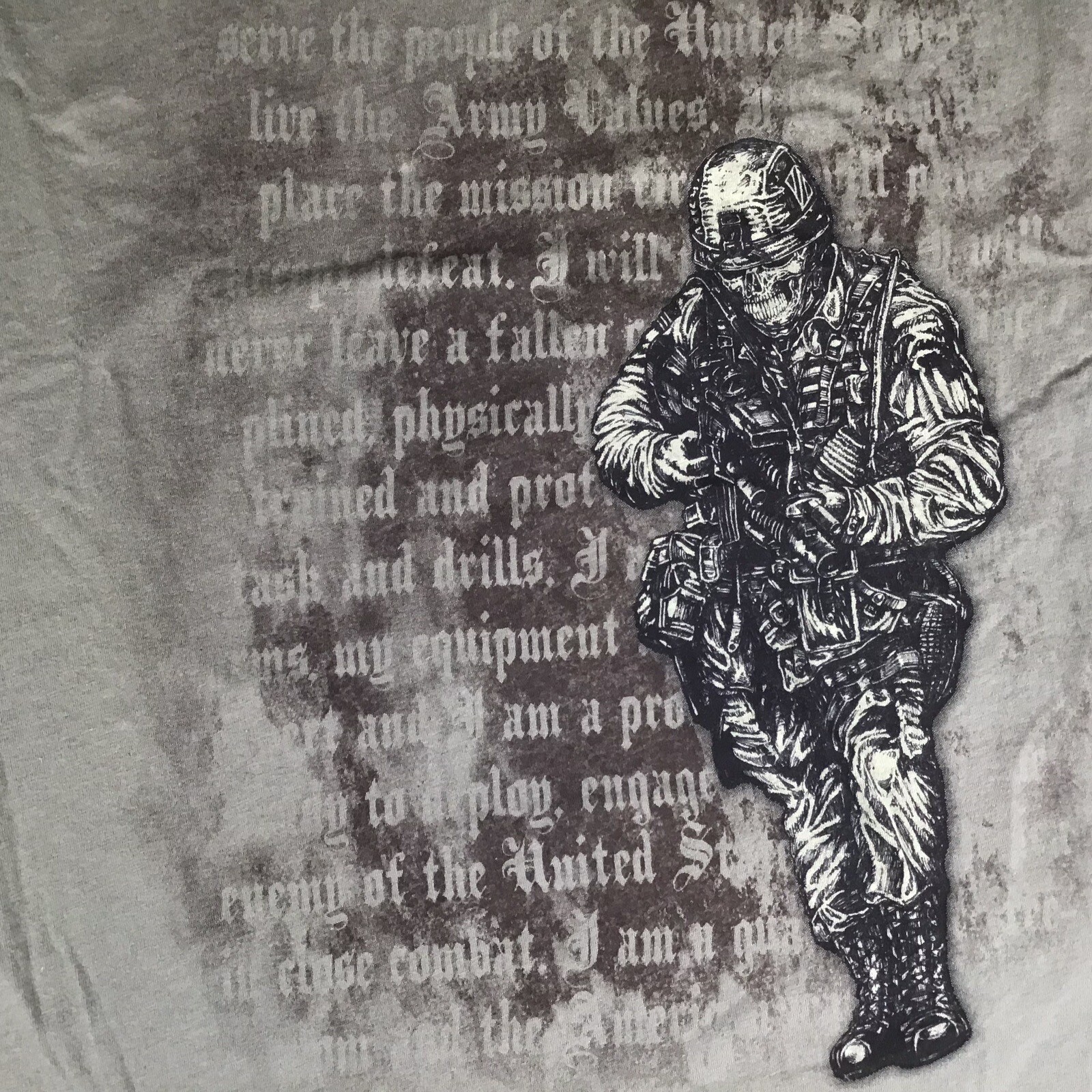 Apprime Courage Above All Mens Medium Graphic T-Shirt US Army Military Warrior