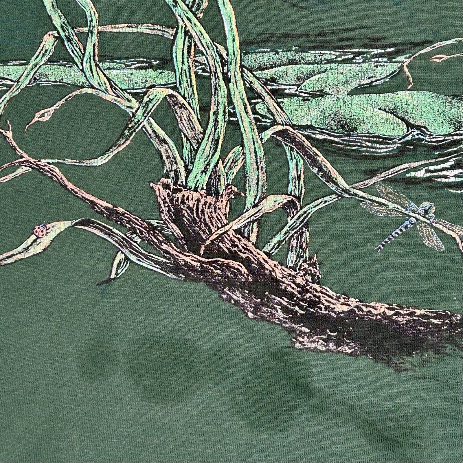 Vintage 1994 Mallard Duck T Shirt L Wildlife Nature Waterfowl Raw Hem Boxy VTG
