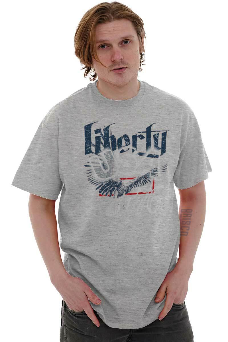 Vintage Distressed Liberty USA Bald Eagle Womens or Mens Crewneck T Shirt Tee