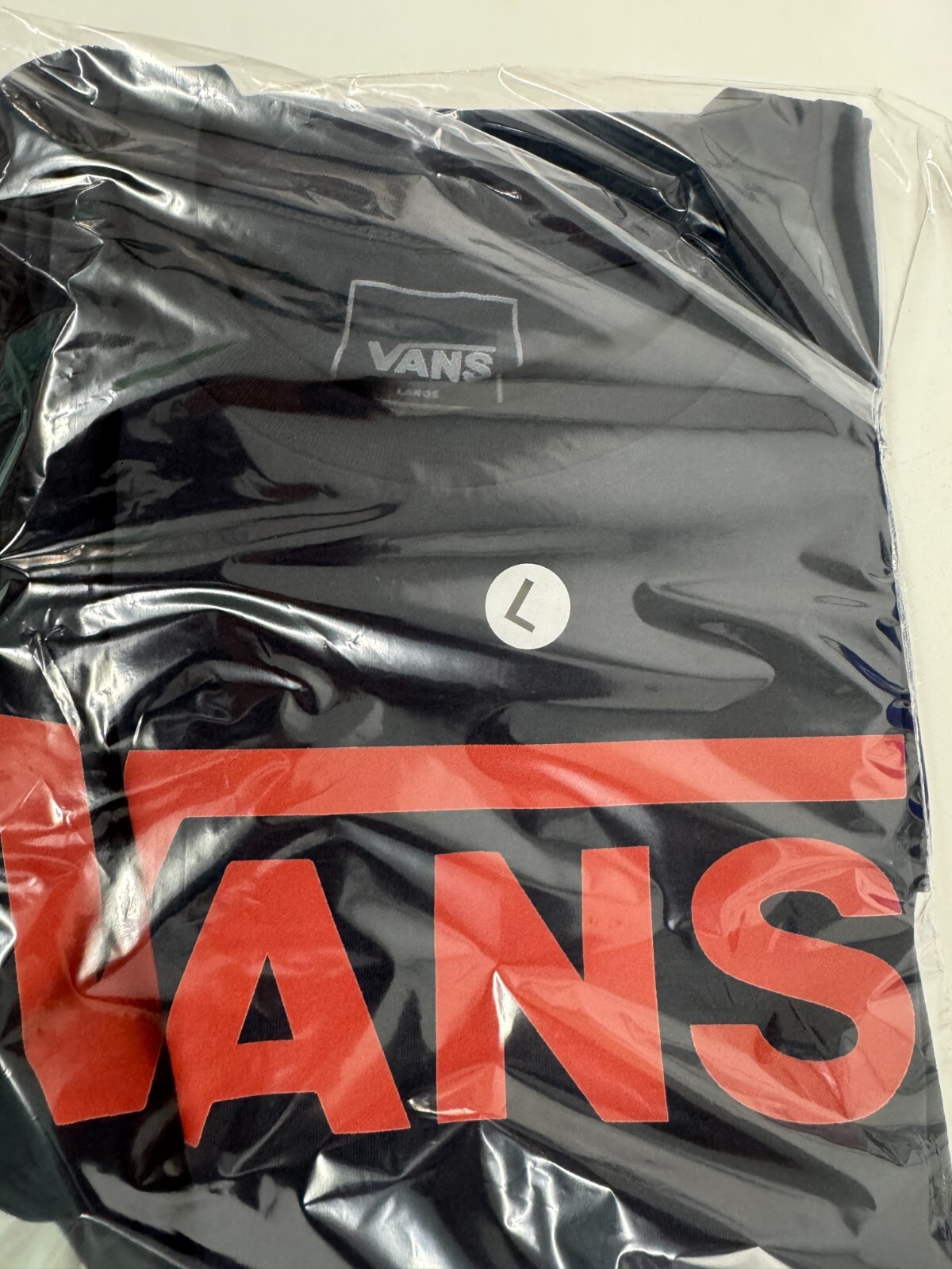 VANS MENS LOGO NAVY PREMIUM T SHIRT NEW