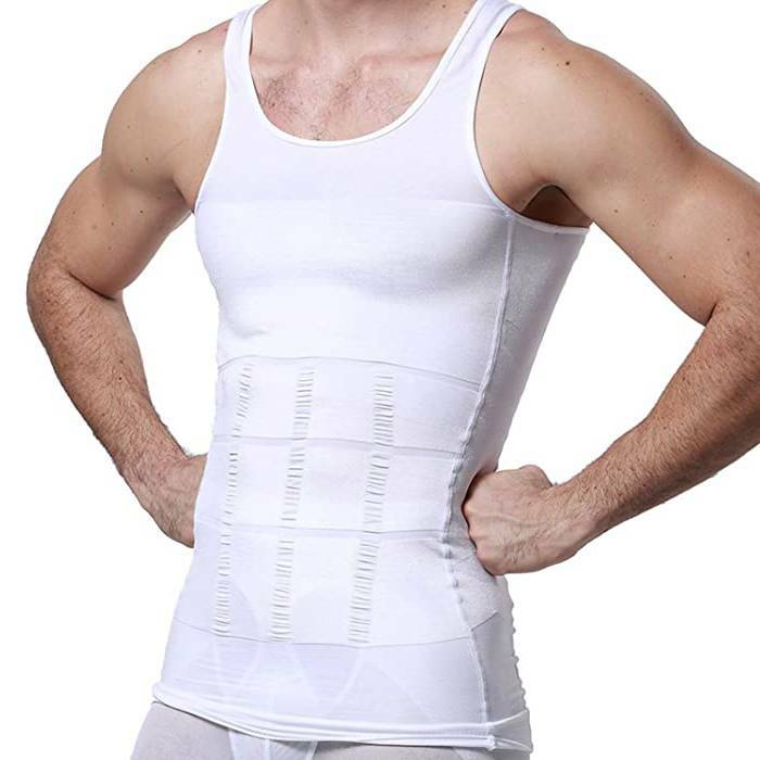 Men’s Slimming Vest Body Shaper Abs Abdomen Compression Shirt Workout Tank Tops