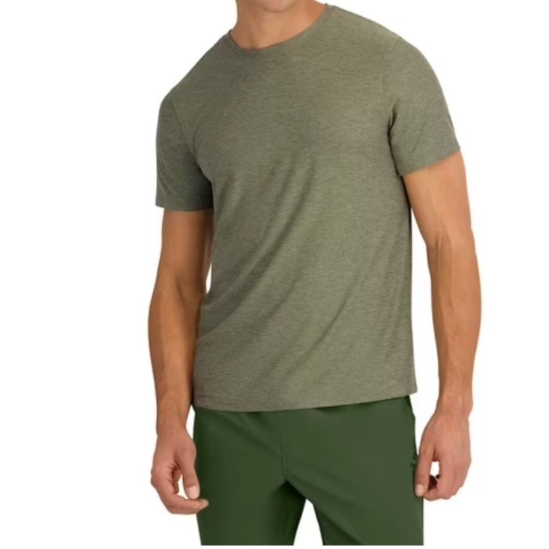 NEW Outdoor Voices Mens CloudKnit Tee Deep Lichen Green Heather OV61101 Small