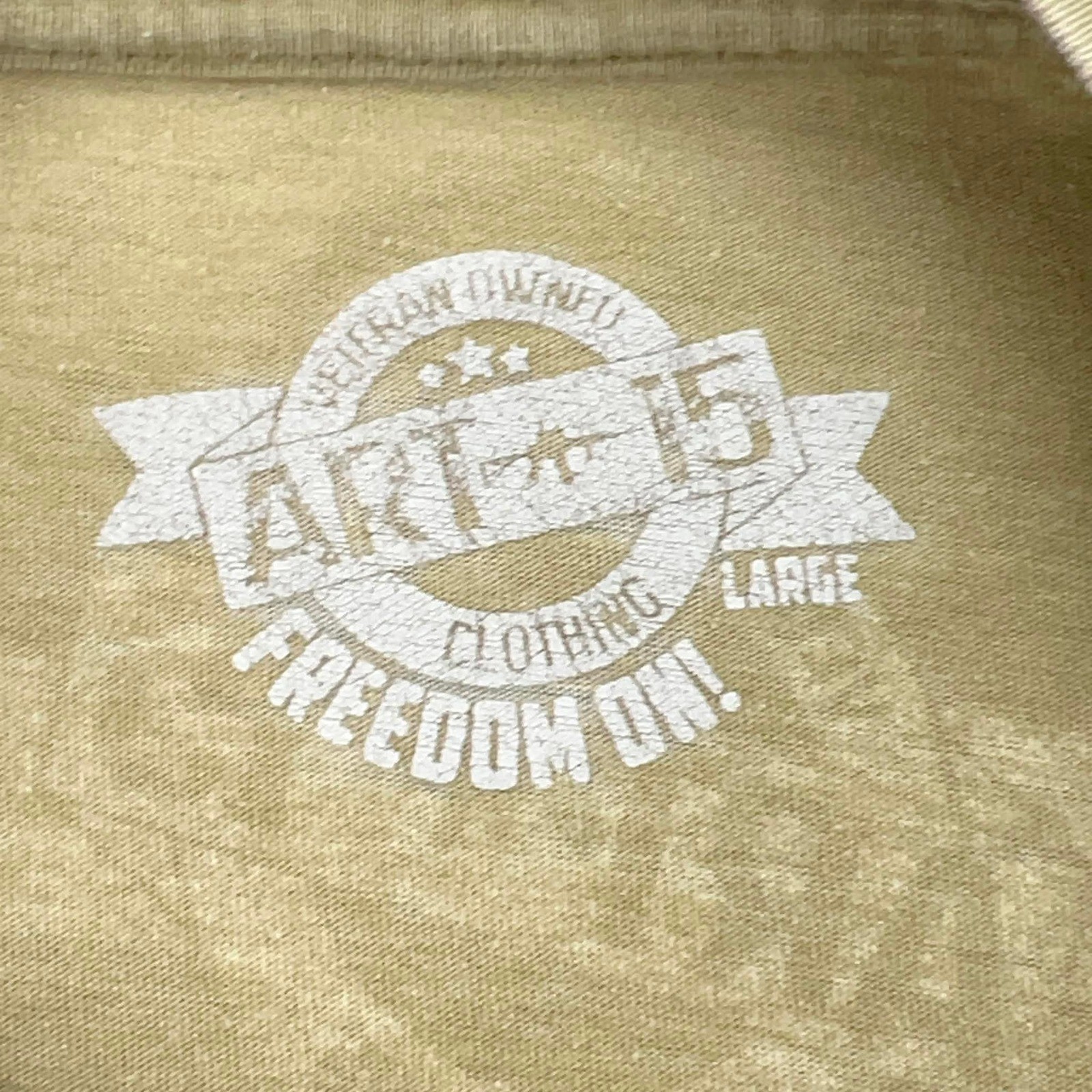 Art 15 Clothing Men’s Large Tan Graphic T‑Shirt Veteran Owned Bearded Operator