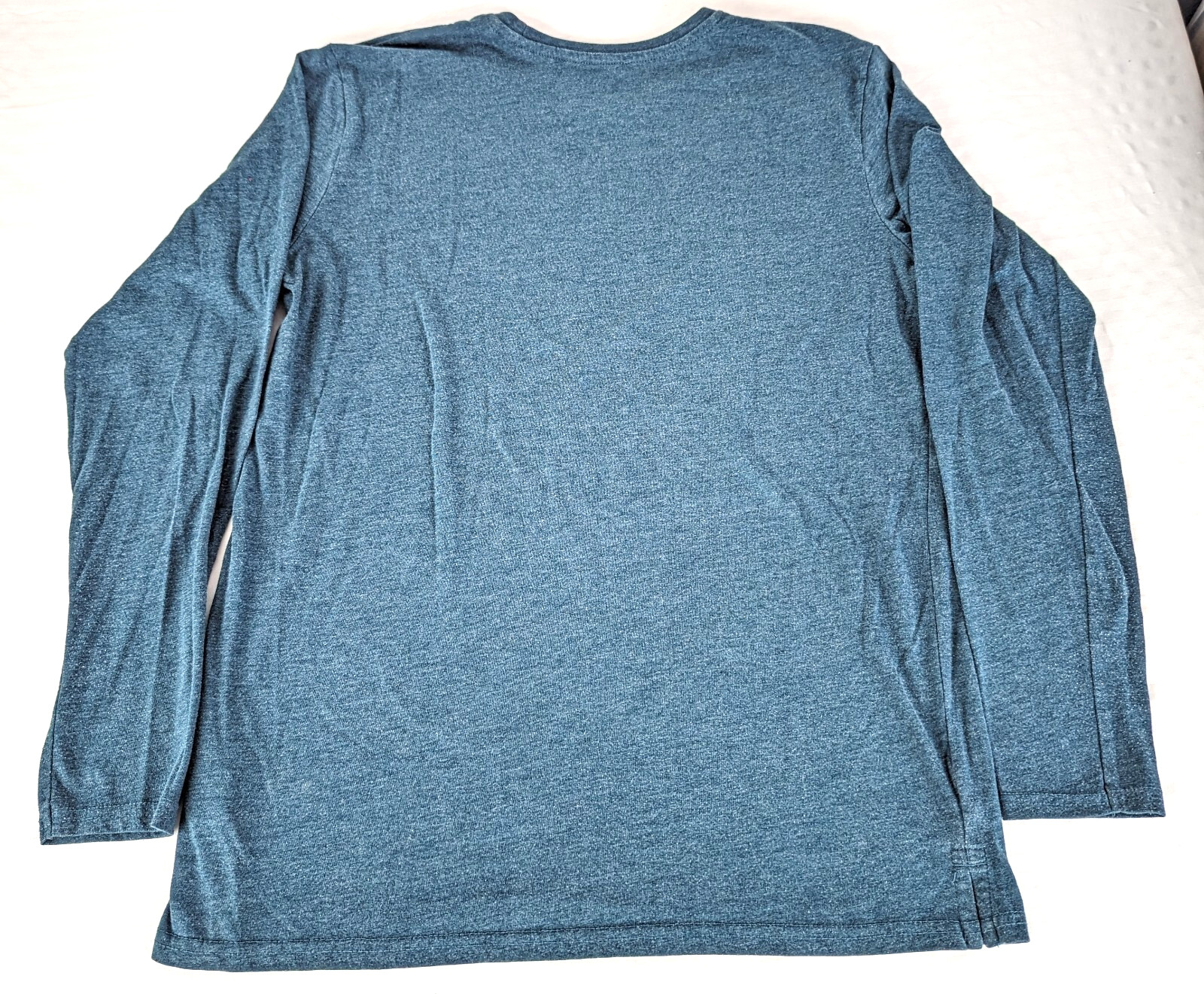 Jean Pascale Men Long Sleeve Casual Blue Medium Cotton Polyester