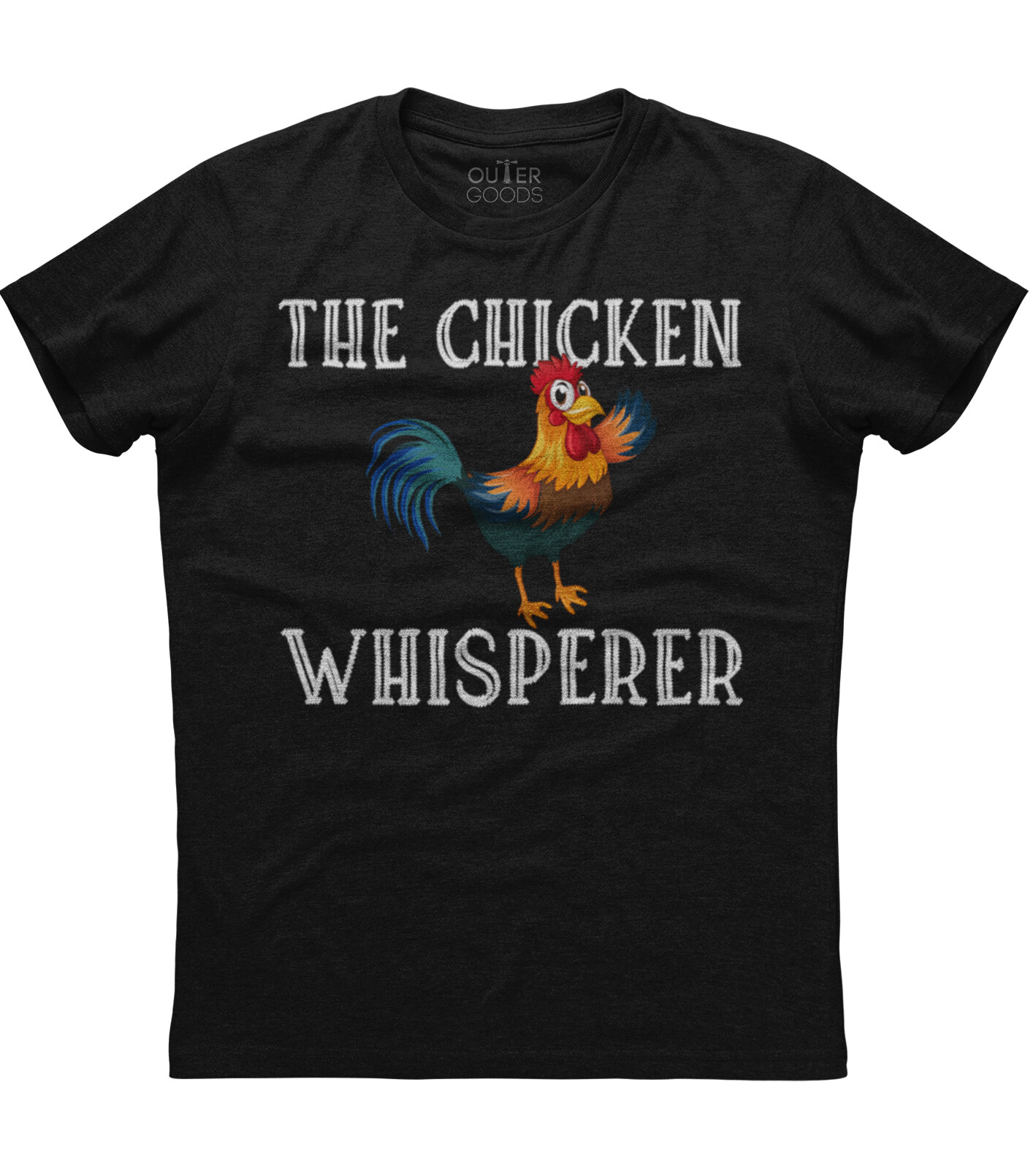 The Chicken Whisperer Mens Short Sleeve New Cotton Black T-shirt