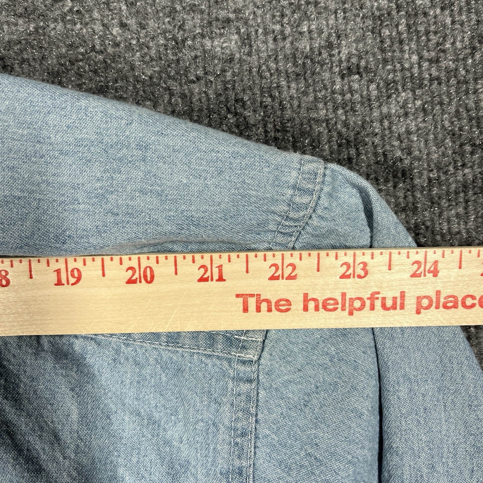VINTAGE 90s Motorola Employee Shirt Mens XL Denim Chambray Tech Promo Cell Phone