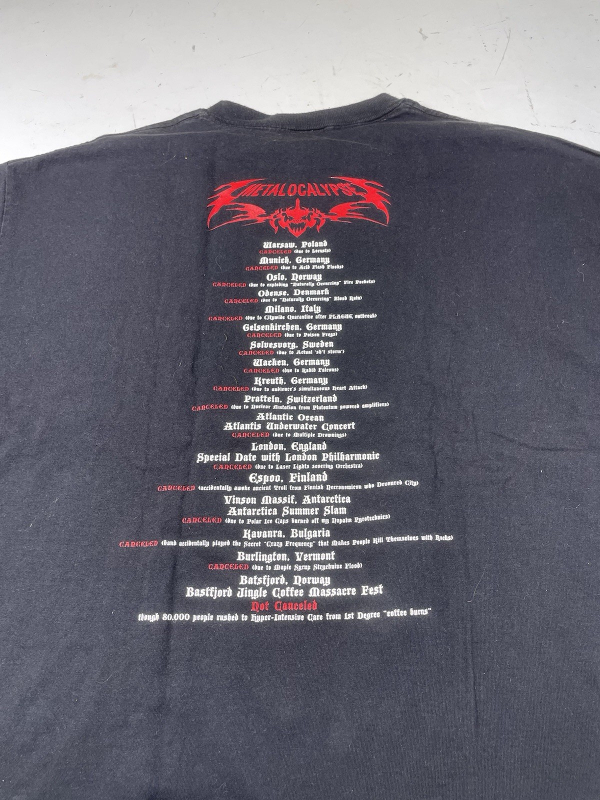 Dethklok Metalocalypse Shirt Mens XL Heavy Metal Animated Series CARTOON NETWORK