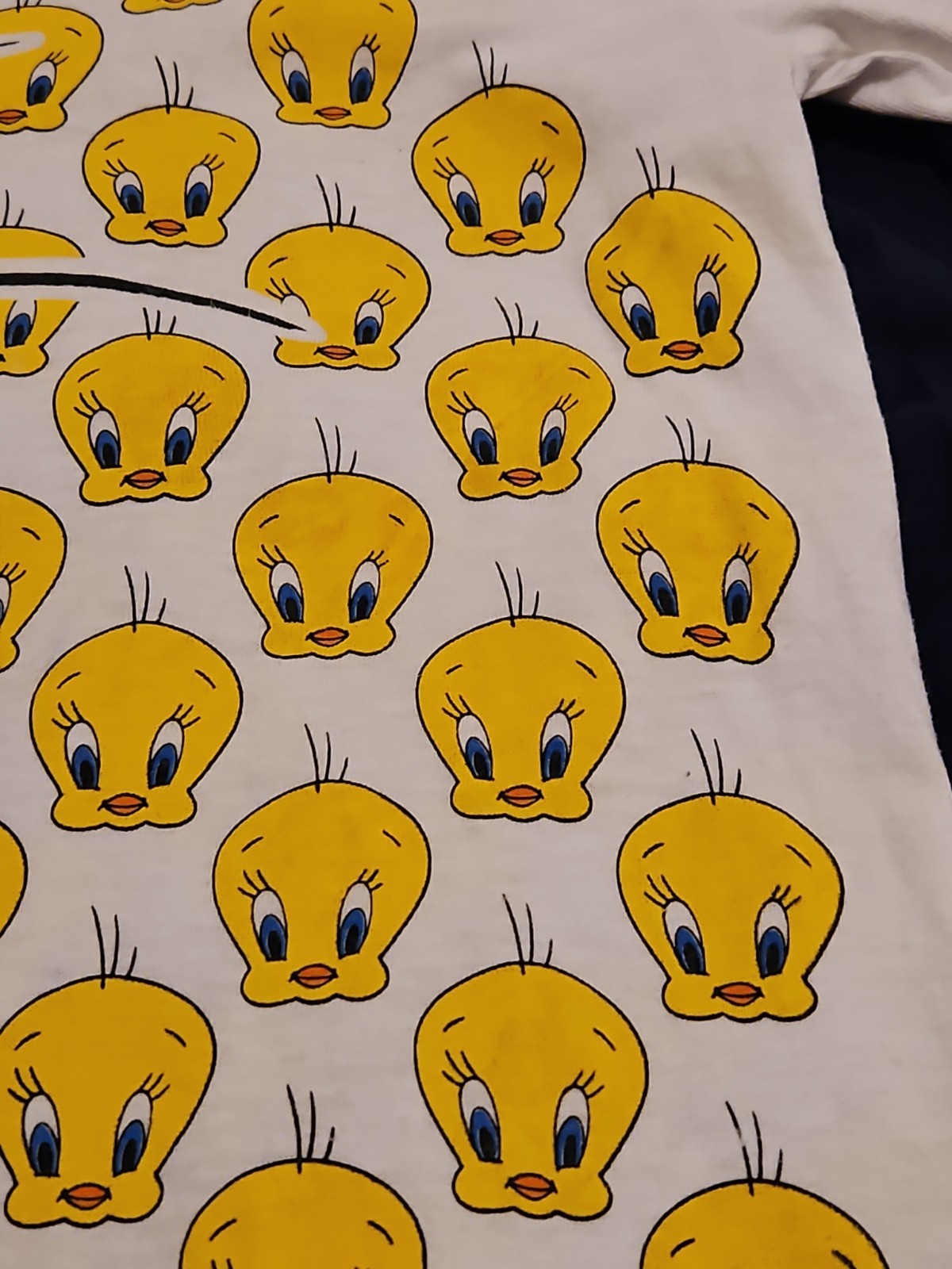 Vintage 1993 Tweety Bird Shirt All Over Print Double Sided Single Stitch Large