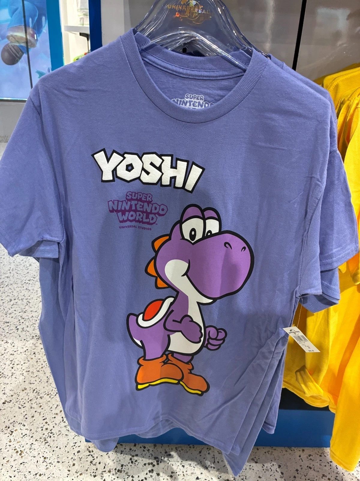 Universal Studios Fan Fest Super Nintendo World Purple Yoshi Shirt NWT