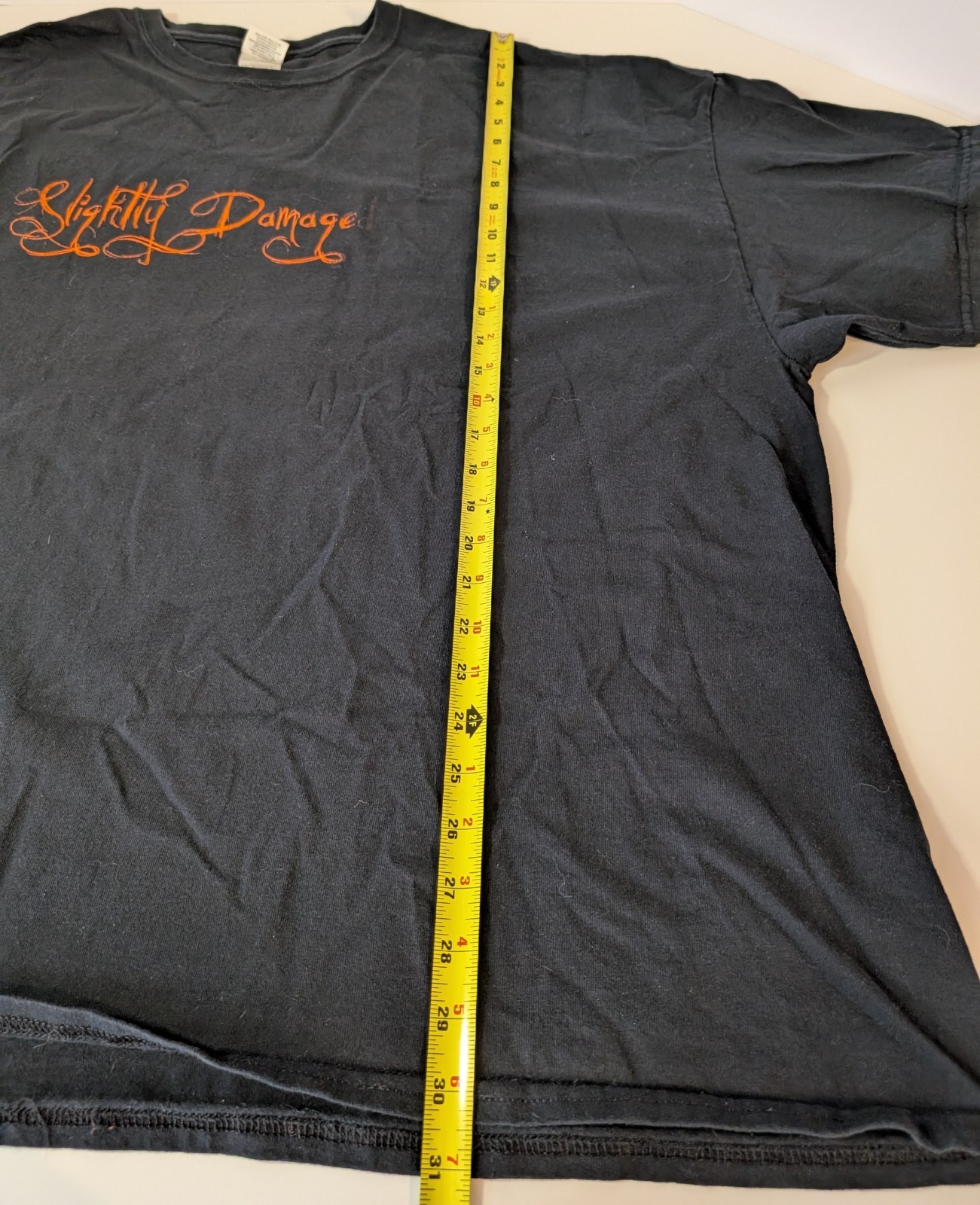 Black Slightly Damaged Script 4XL, XXXXL, T-Shirt, Halloween, Crew Neck, Cotton