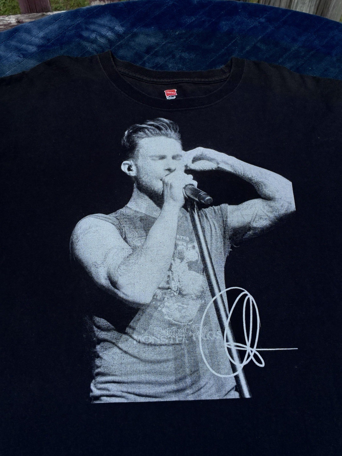 Adam Levine Maroon 5 T-Shirt Rock Band Black Size XXL