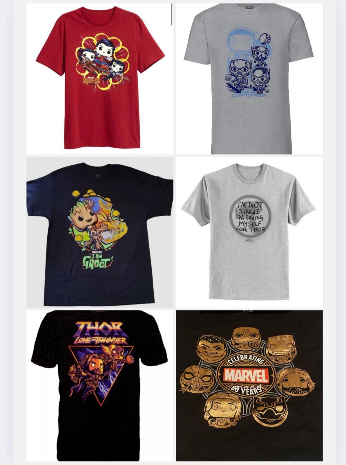 Size 3XL Funko POP! Marvel Collector Corps T-Shirts, New, YOUR CHOICE, Ship Free