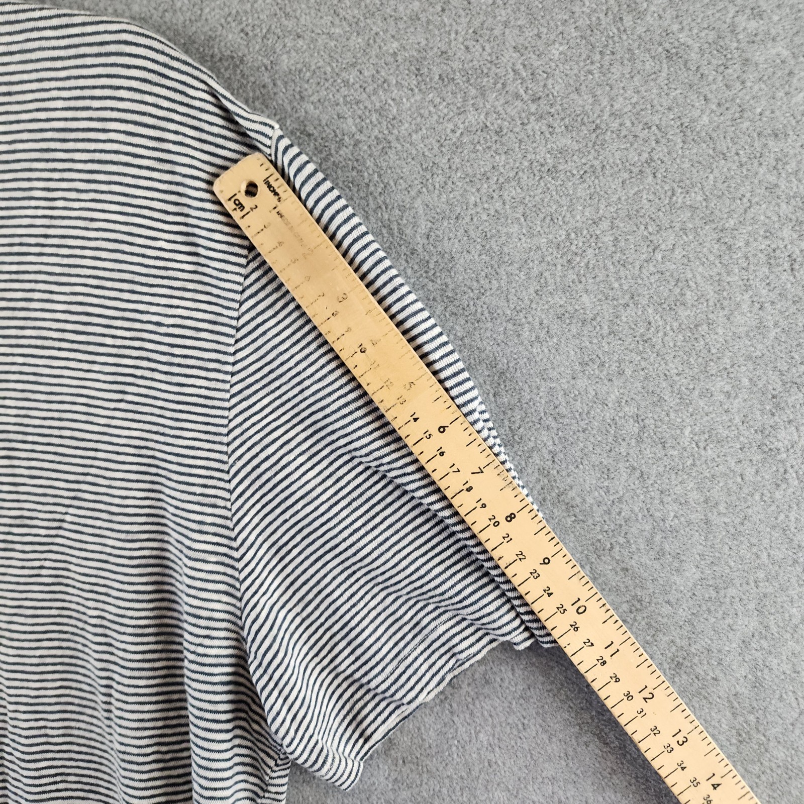 The Men’s Store at Bloomingdale’s Striped Linen Tee XL Dark Slate Pullover S/S