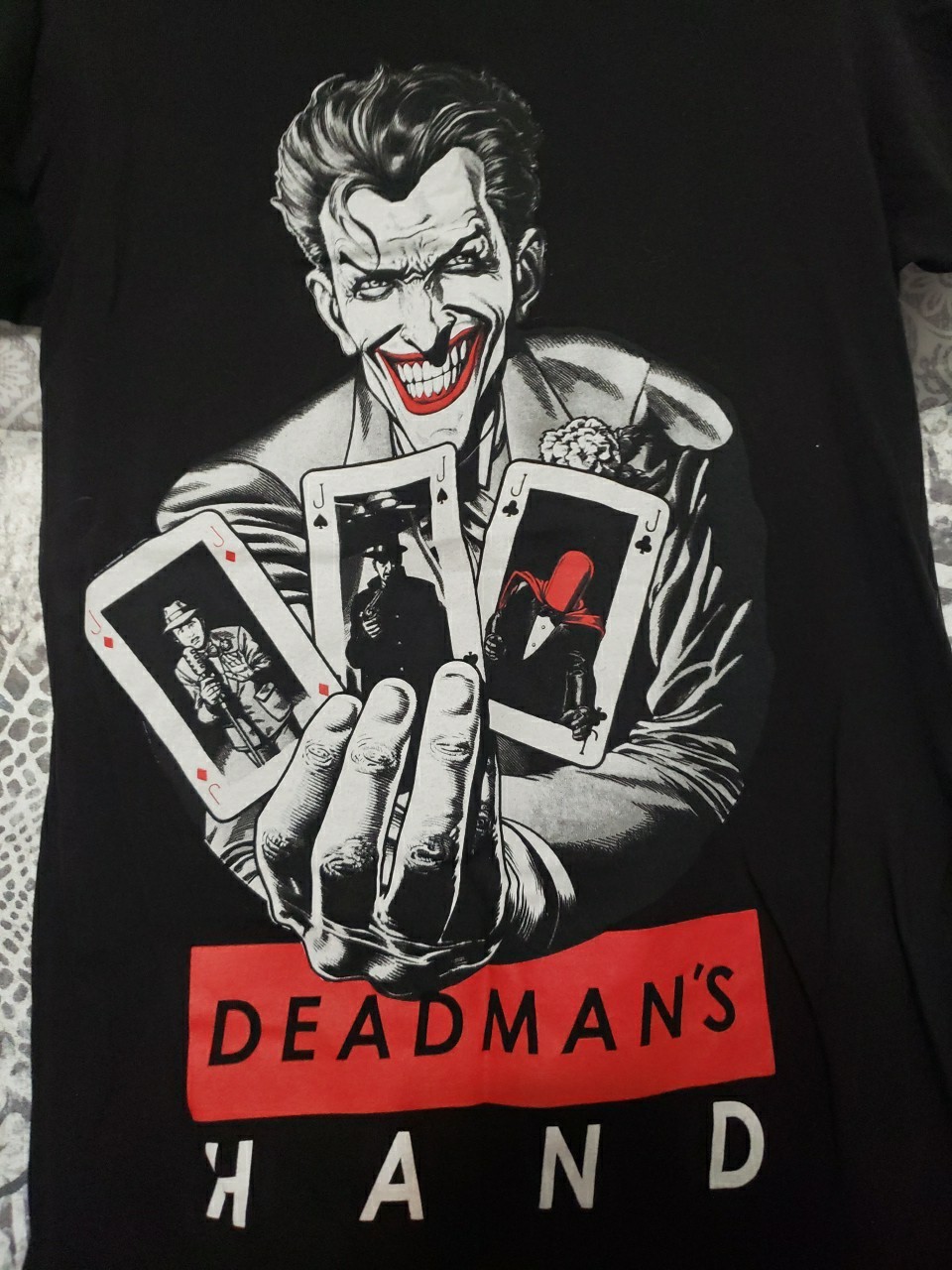 Dc Comics Joker Deadmans Hand Graphic T-Shirt Size Small D2