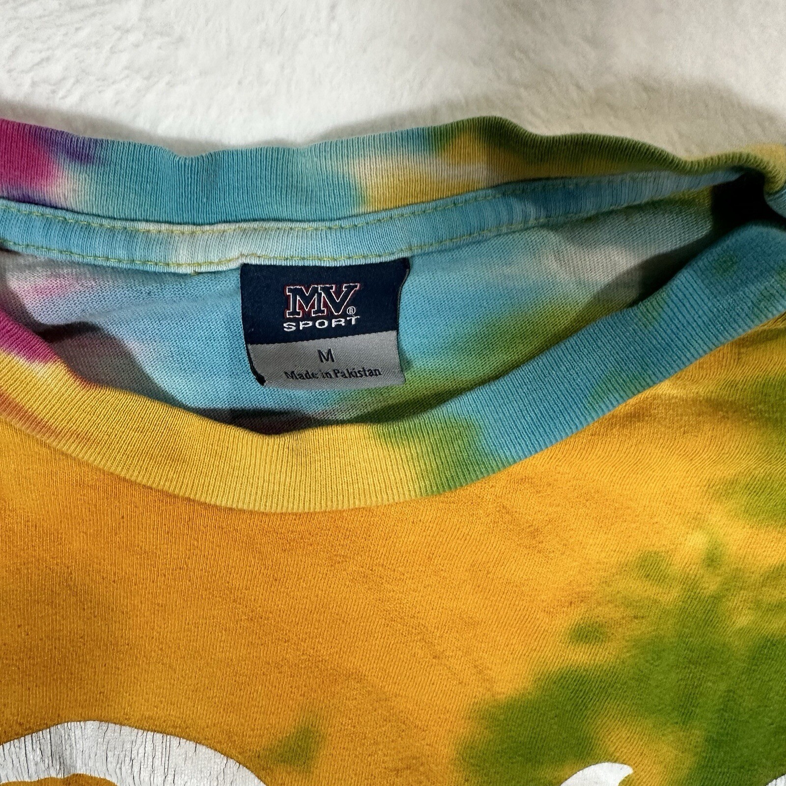 VTG PITT Panthers Tie Dye Shirt MV Sport sz M University of Pittsburgh 90s Style