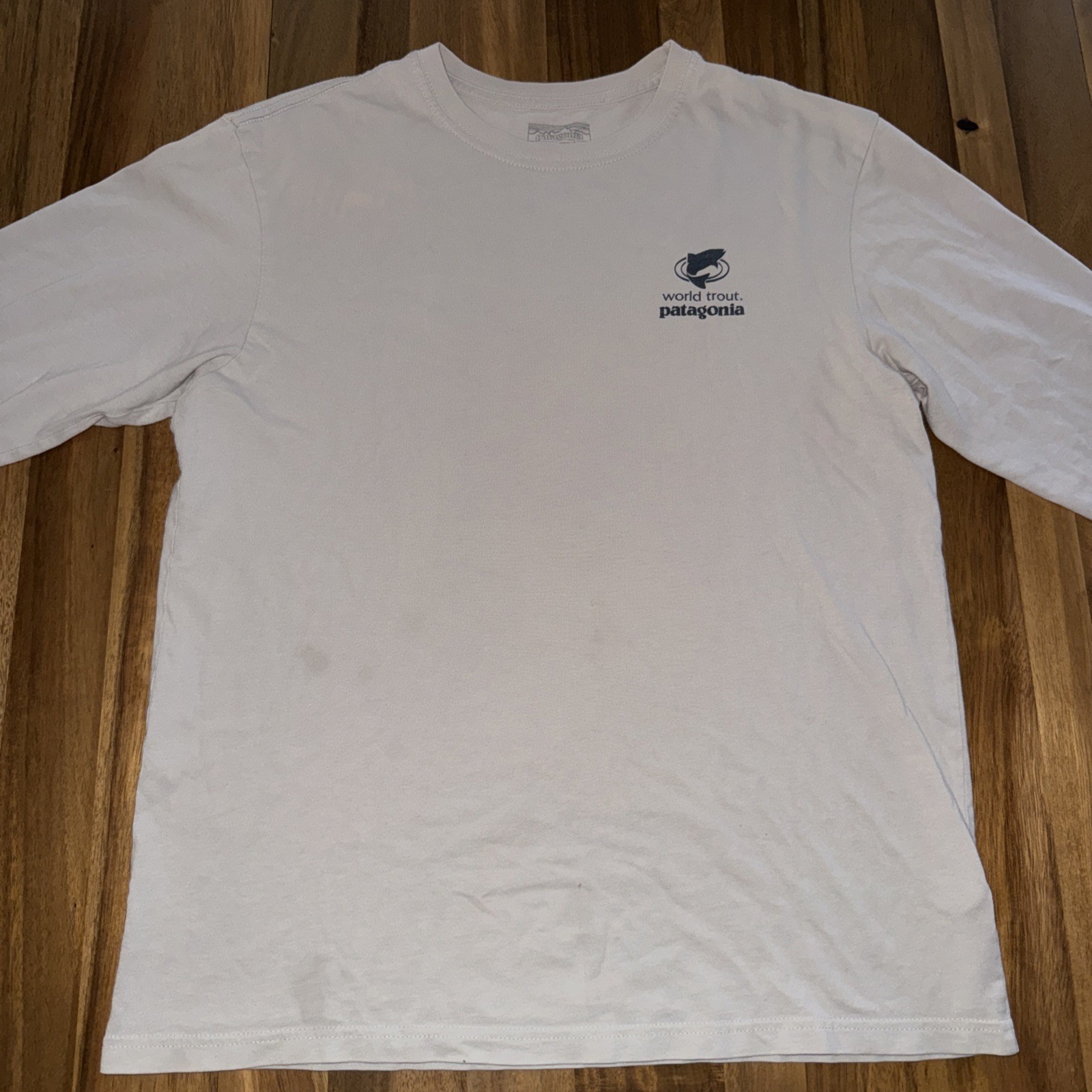 Vintage Patagonia World Trout Fish Shirt Ad Maddox Fishing Art Made In USA Tee M