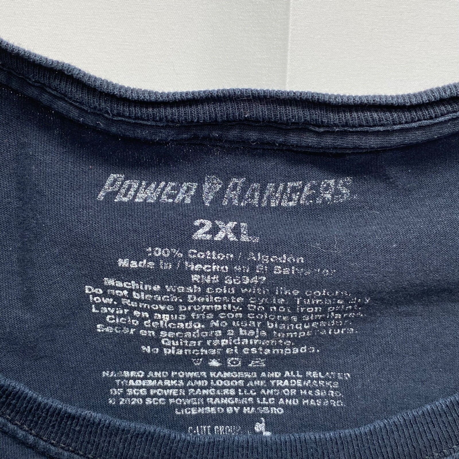 Mighty Morphin Power Rangers Graphic Print T shirt Size 2XL