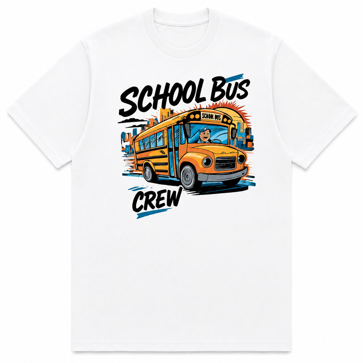 School Bus Crew Shirt Back to School Graphic Tee Funny School Staff Unisex Gift