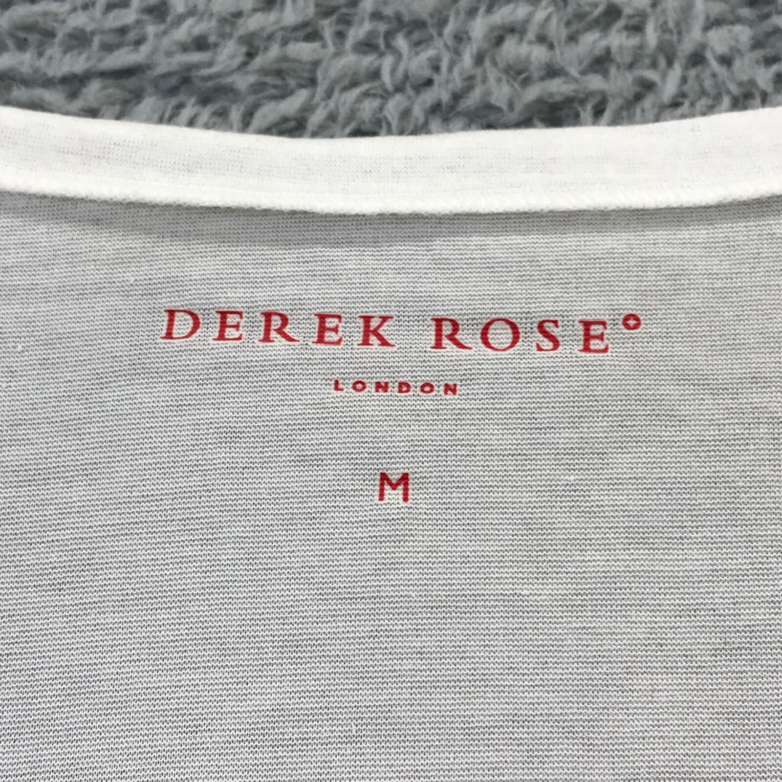 Derek Rose Shirt Mens Medium Cotton Stretch T Shirt White PJ Top $115 a3 addf