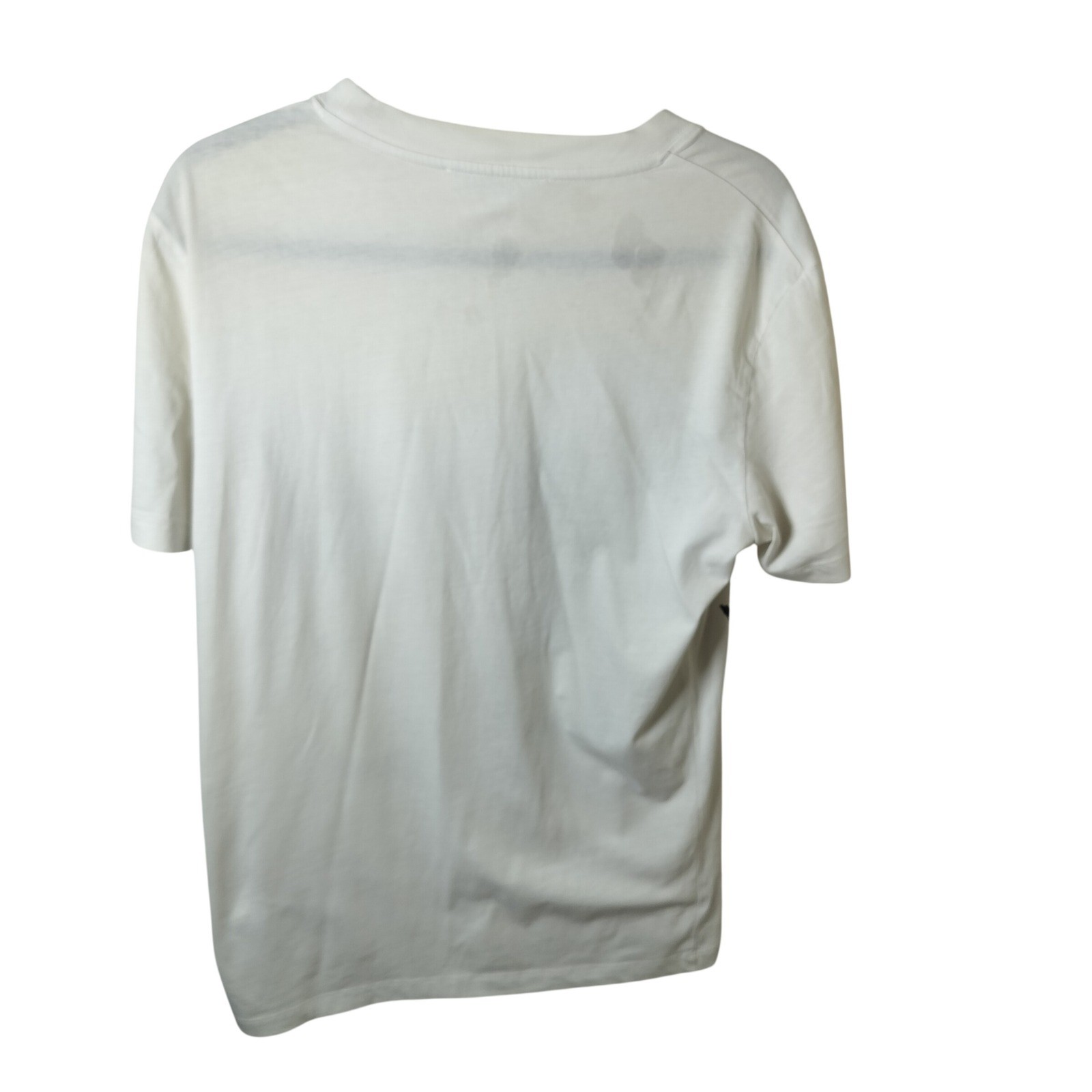 McQ Alexander McQueen Mens Abstract Graphic Print T-Shirt White Cream Large