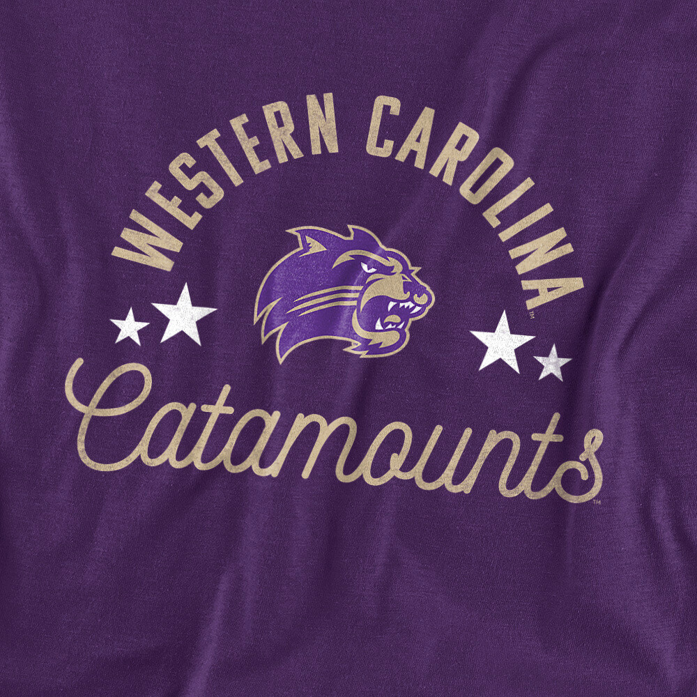 Western Carolina University Adult T-Shirt Catamounts, Purple, S-4XL