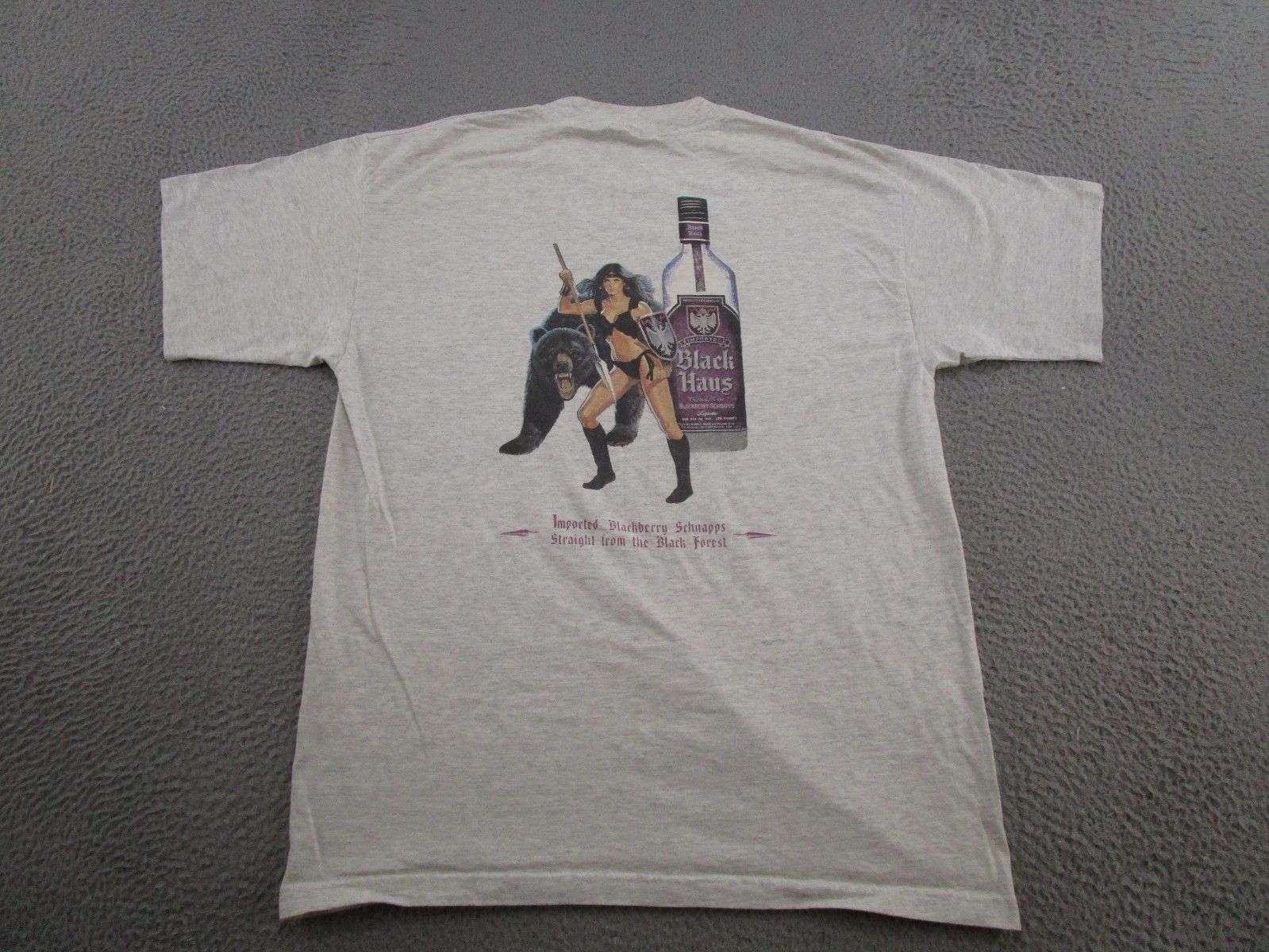 Vintage Black Haus Shirt Mens XL Schnapps Drinking Graphic Promo Tee 90s Read