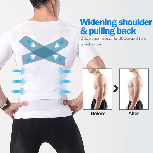 Men Slimming Body Compression Vest T-Shirt Firm Tummy Control Body Shaper Tops