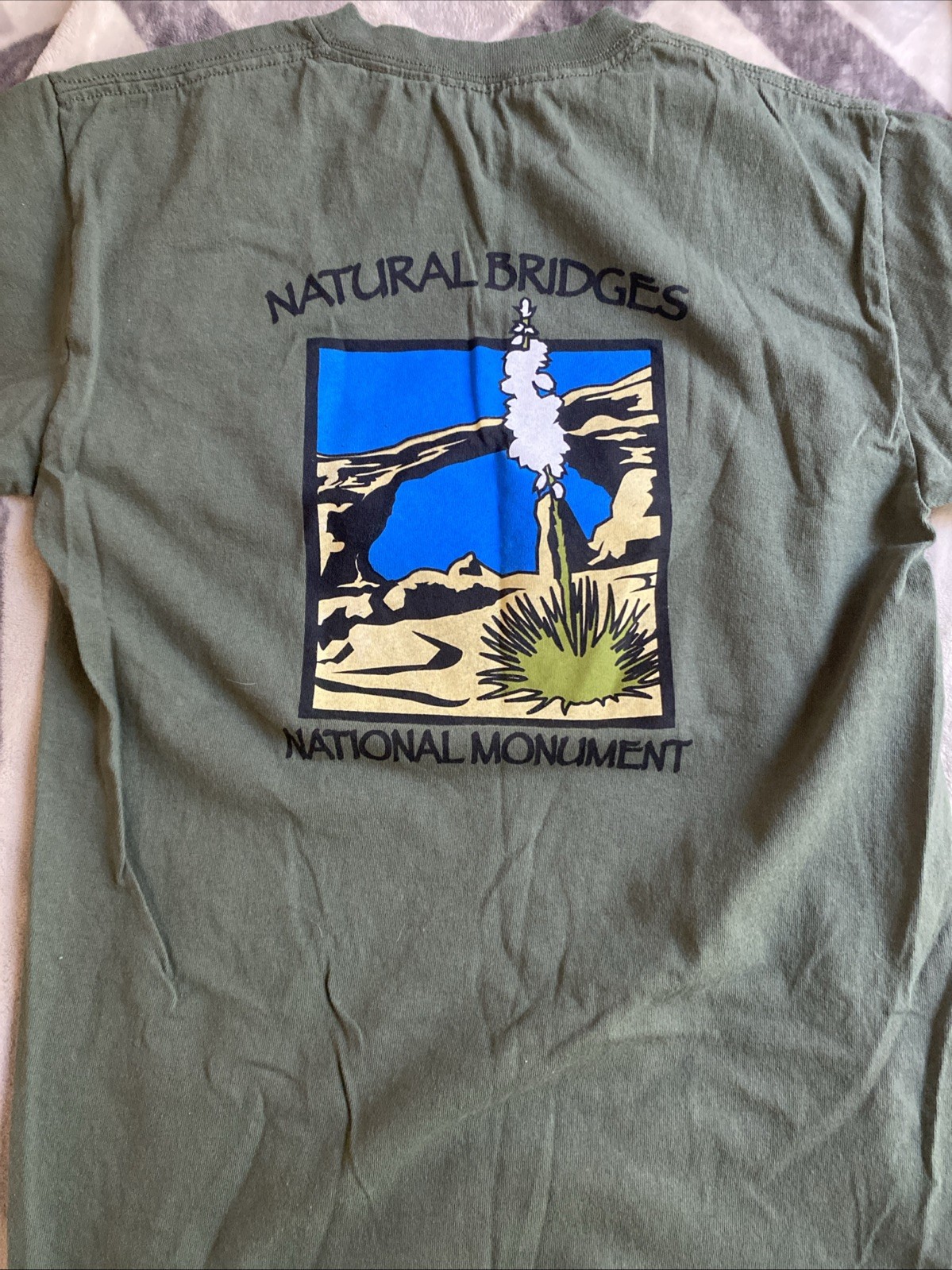 Natural Bridges Green T-Shirt Mens Small National Monument Destination Visit Tee