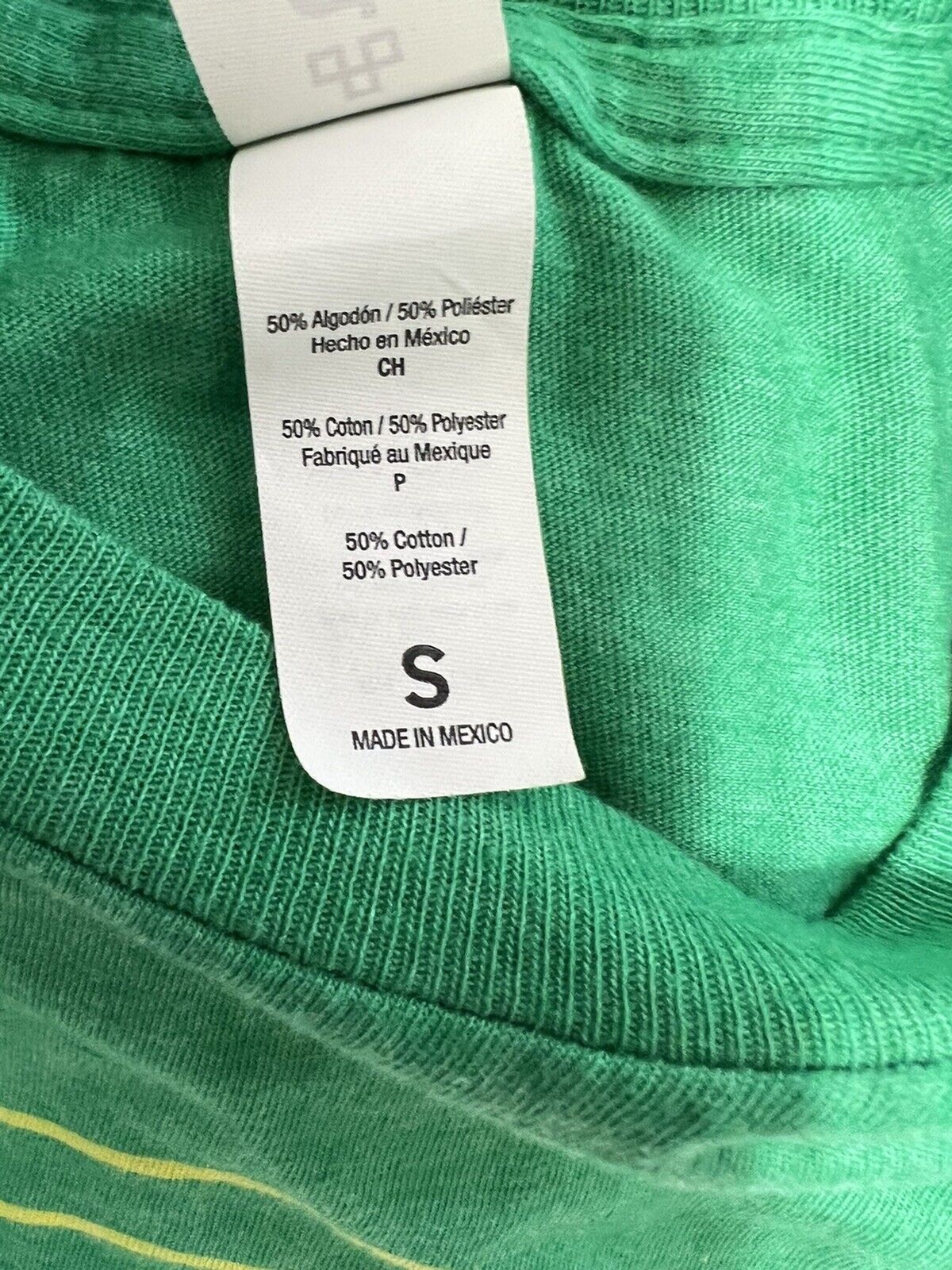 Tultex Men’s Green Tee Shirt “Frequency” Size Small Cotton Poly Blend