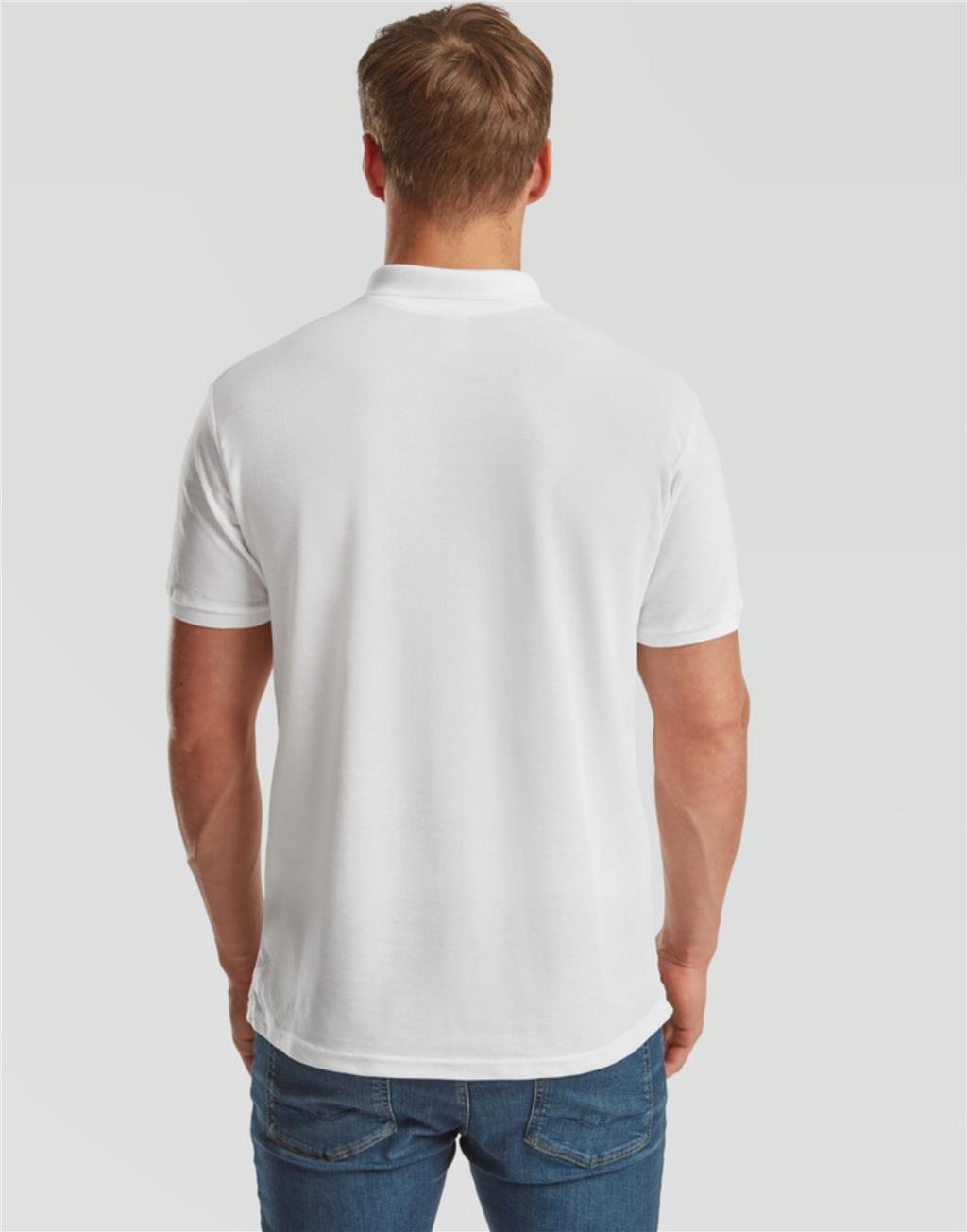 Fruit Of The Loom Mens Short Sleeve Polo T Shirt Plain Easy Care Polycotton Tops