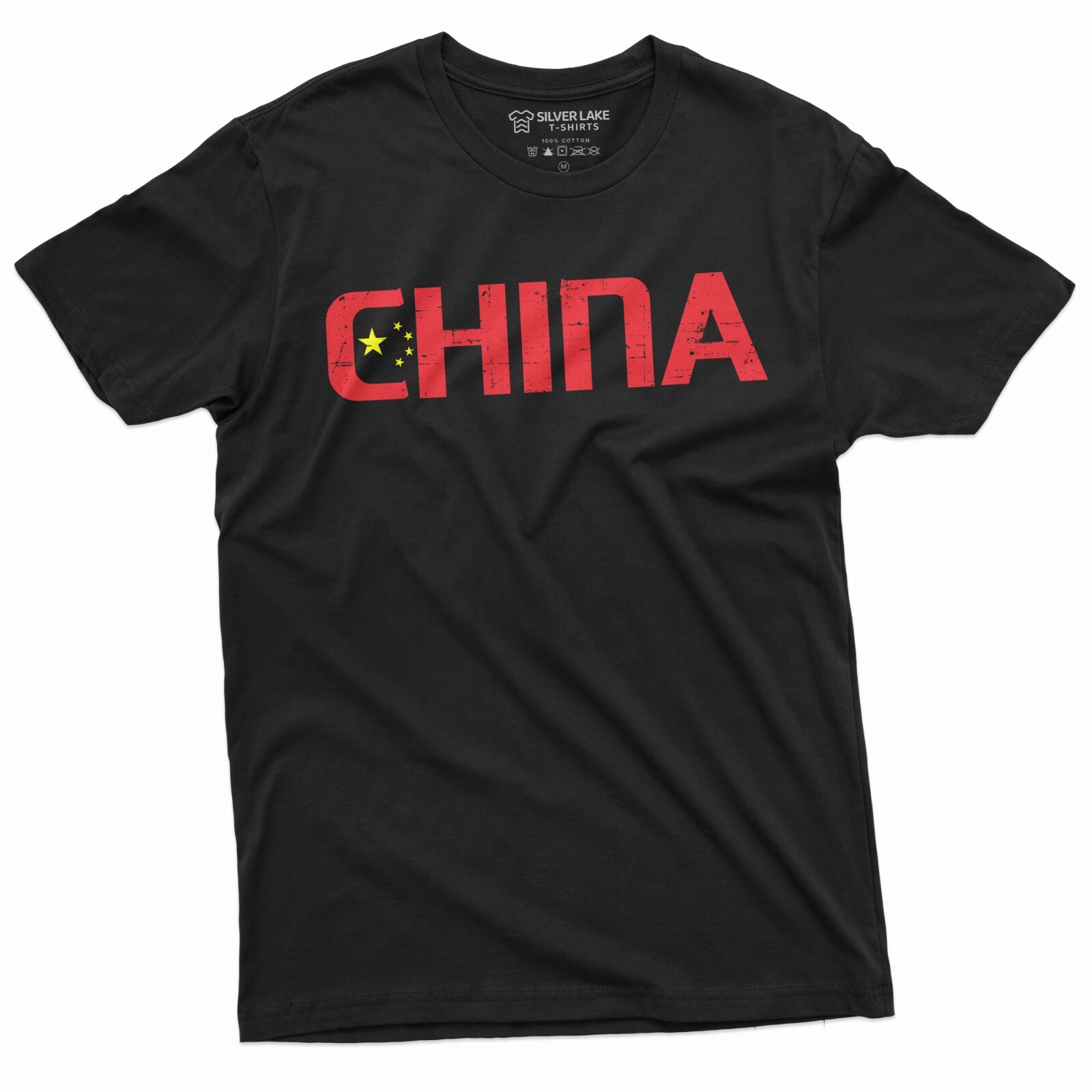 Men’s China T-shirt Chinese Flag Coat of Arms PRC People’s Republic of China Tee