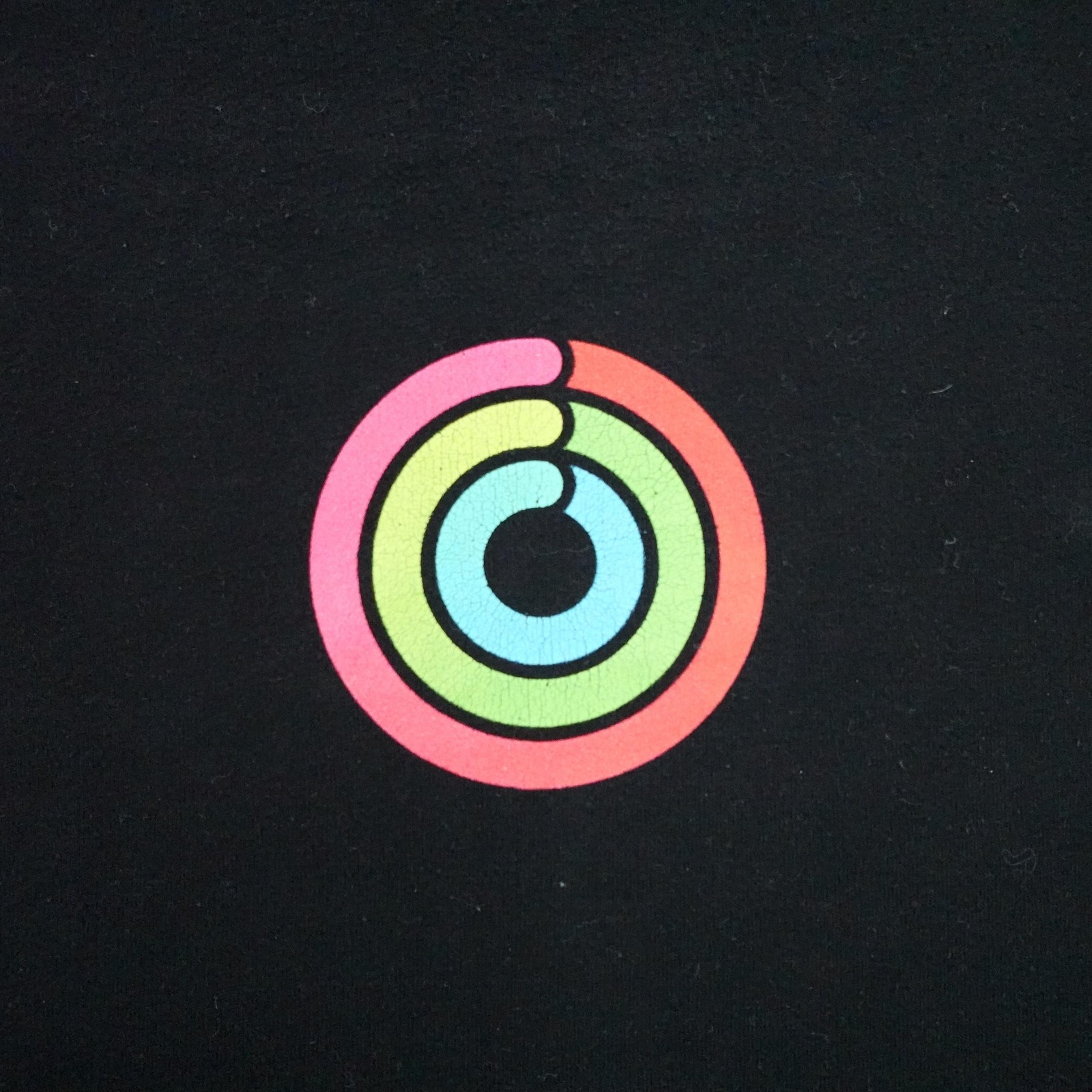 Apple Shirt Mens 4XL Black Close The Rings Challenge 1.0 Fitness Employee Tee