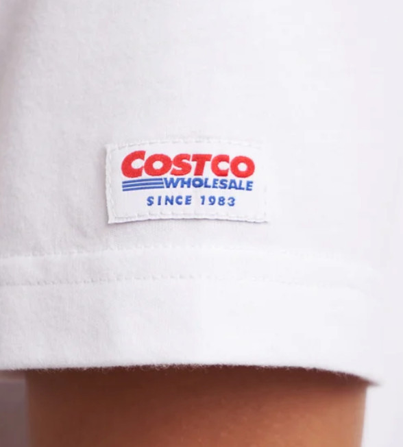 Costco Wholesale Unisex Logo Tee Black Withe Kirkland