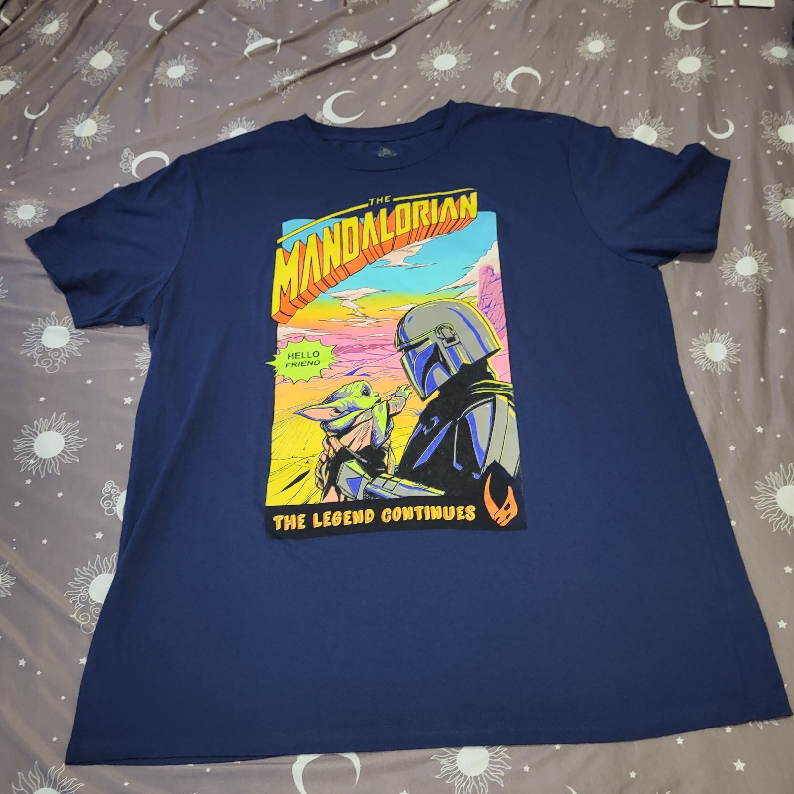Disney Parks “The Mandalorian” Unisex Blue T-Shirt Size XL
