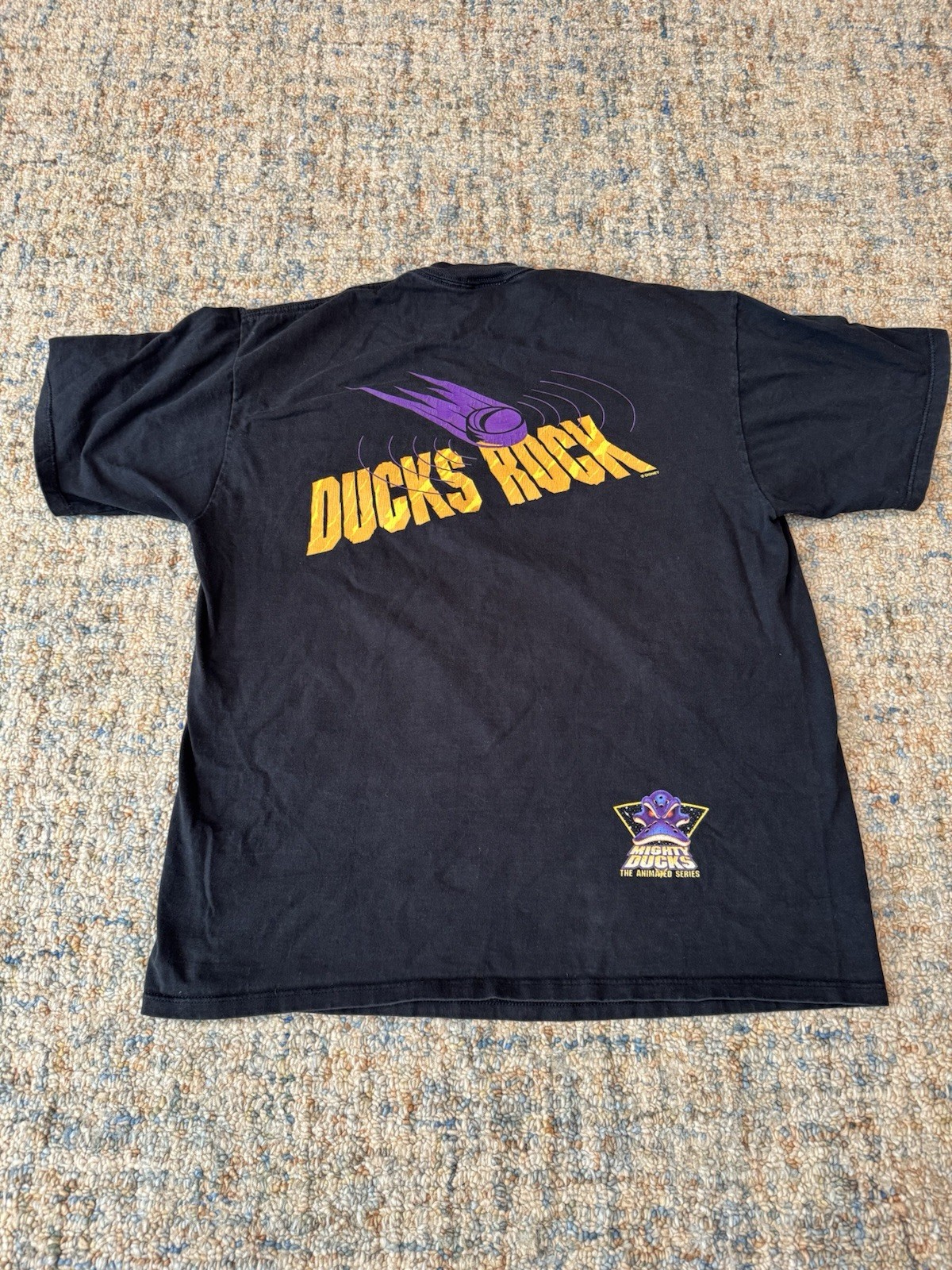 Vintage Mighty Ducks Animated Series Show Tee Shirt Size Large