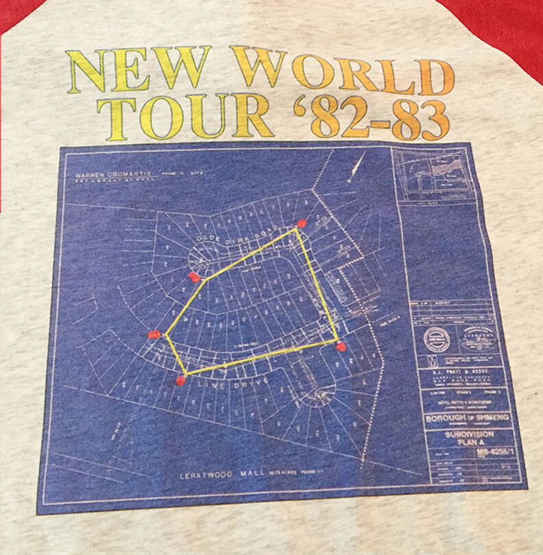 Signals 1982-83 Tour Jersey T-SHIRT FREE SHIP USA