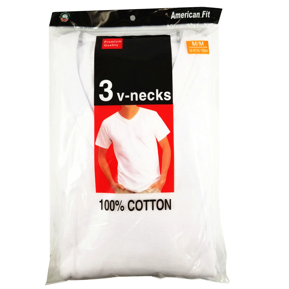 3-12-Pack V-Neck For Men’s 100% Cotton Tagless T-Shirt Undershirt Tee White
