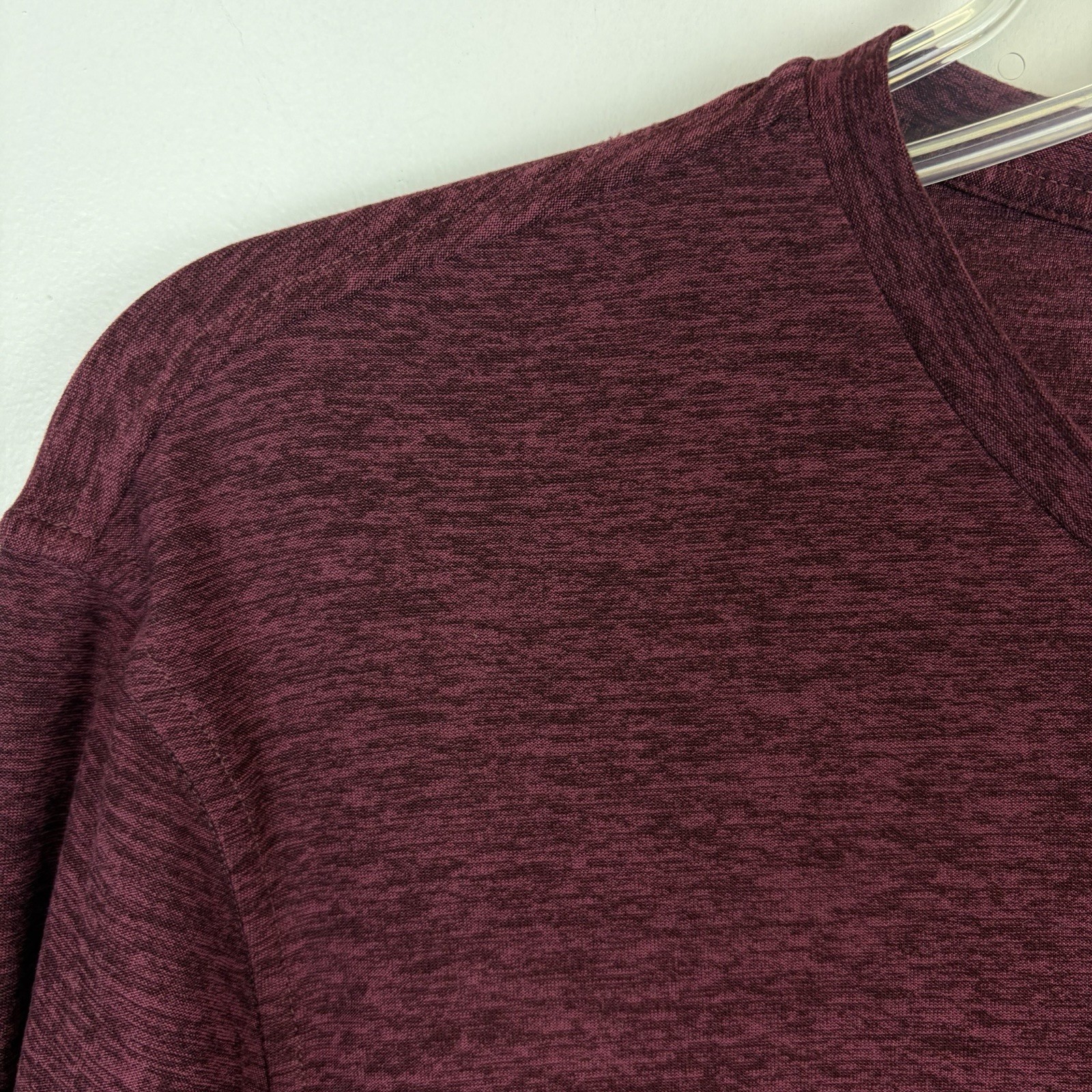Outdoor Voices Crew Neck T Shirt Men Medium Burgundy Heather Long Sleeve