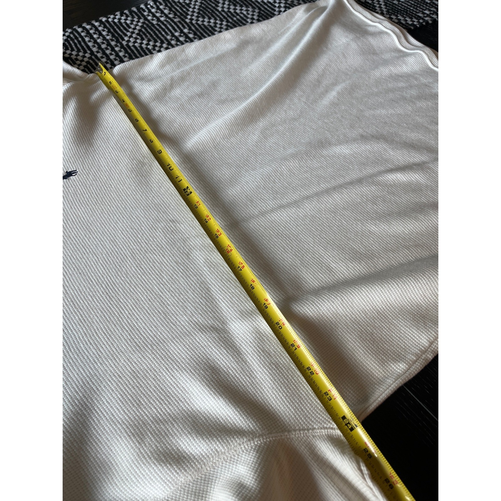 Polo Ralph Lauren Mens 2XLT White Waffle Knit Thermal Long Sleeve Shirt Tall