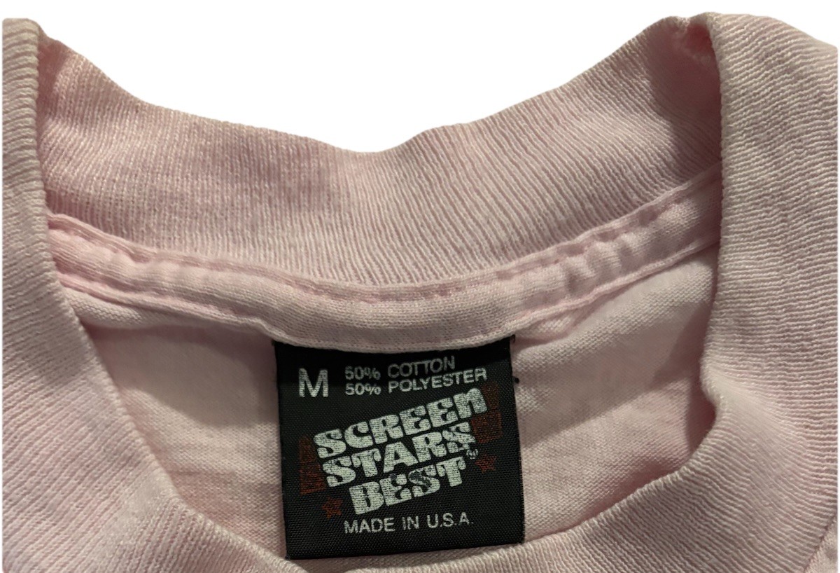 Vtg 80s Camp Sunset Single Stitch Pink Tee Shirt Screen Stars Best Adult M 50/50